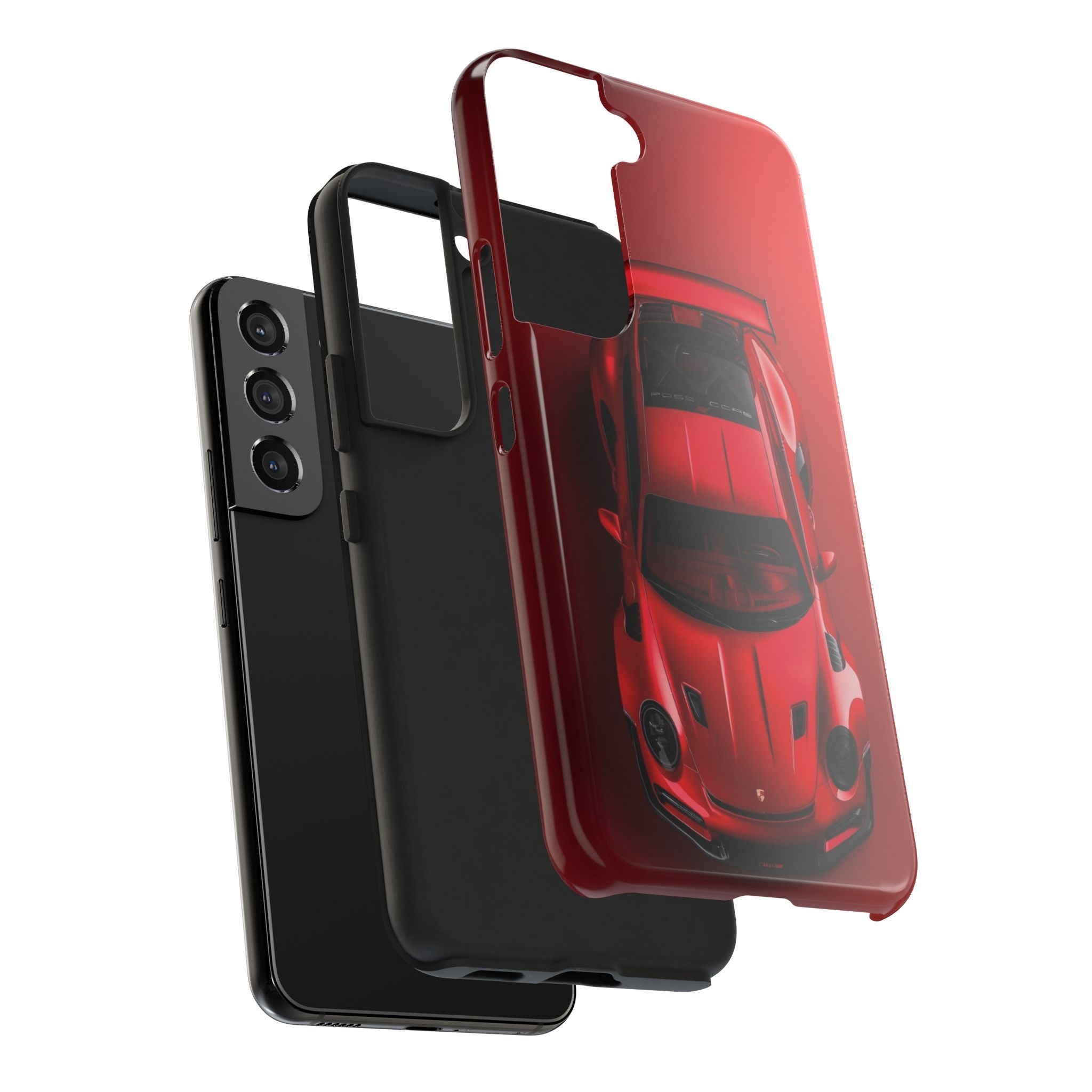 Sleek Sports Car Phone Cases for Automotive Enthusiasts, Durable Phone Covers, Car Lover Gifts, Stylish Tech Accessories, Red Racing Design