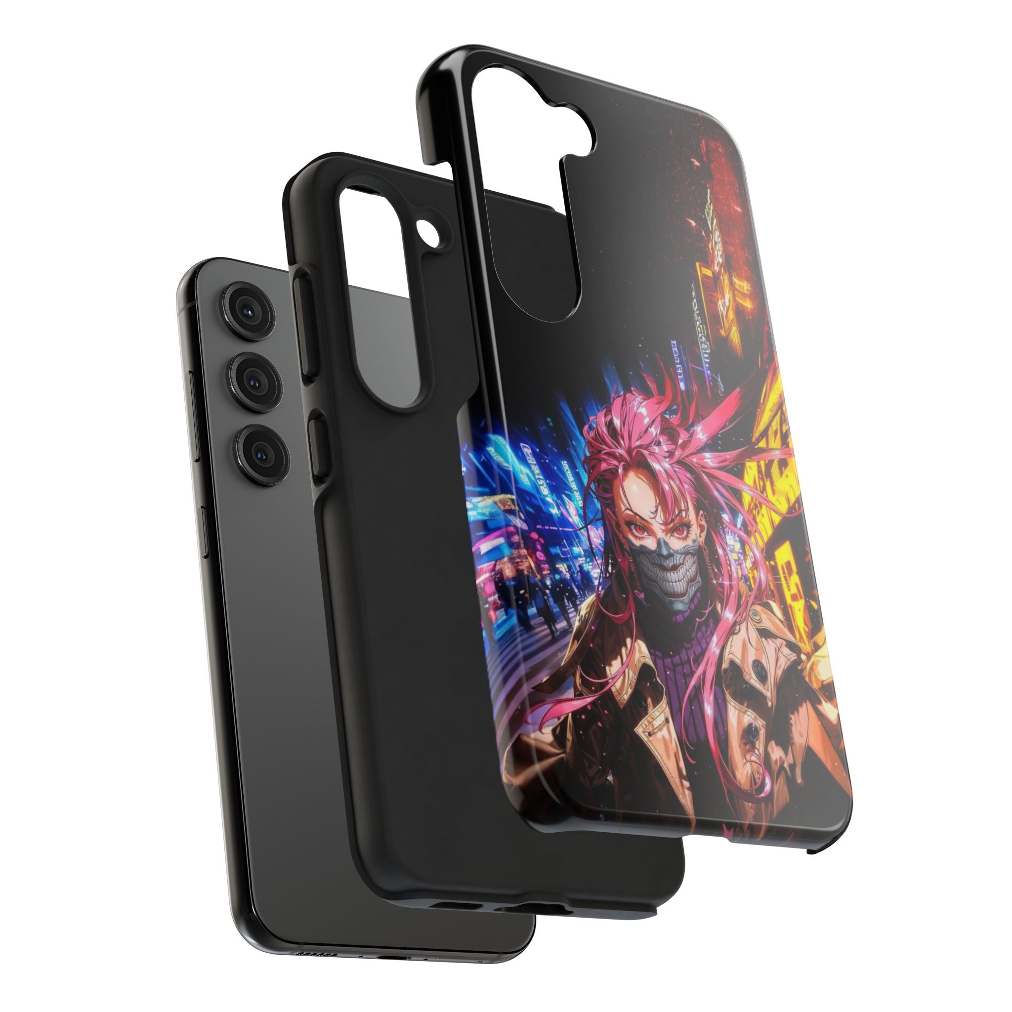 Vibrant Art Phone Case, Tough Phone Cases, Anime Phone Cover, Stylish Phone Protector, Unique Gift for Gamers, Colorful Accessory