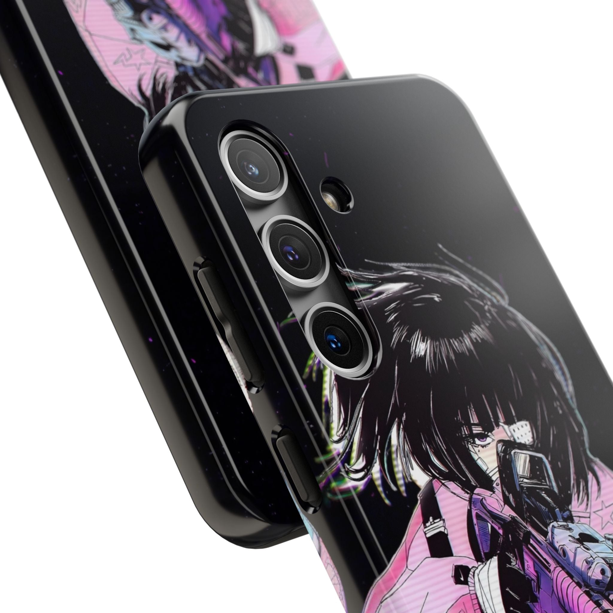 Anime-Style Tough Phone Cases with Edgy Designs, Perfect for Gamers, Cyberpunk Lovers, Gifts for Birthdays, Holidays, and Cosplay