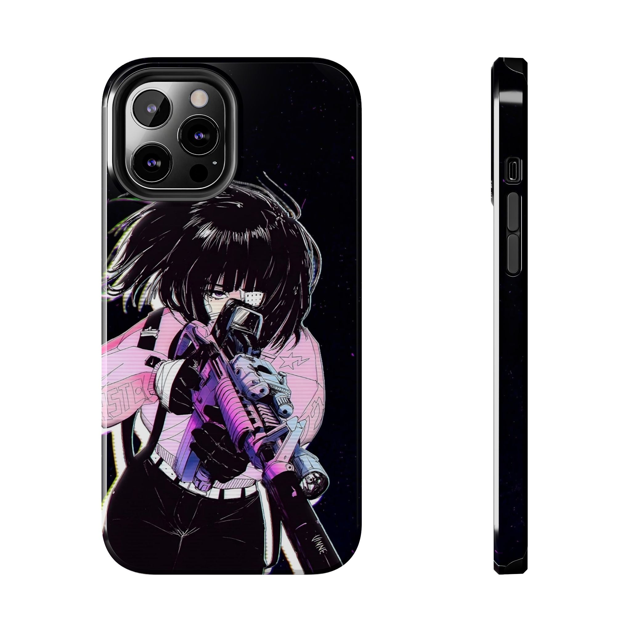 Anime-Style Tough Phone Cases with Edgy Designs, Perfect for Gamers, Cyberpunk Lovers, Gifts for Birthdays, Holidays, and Cosplay