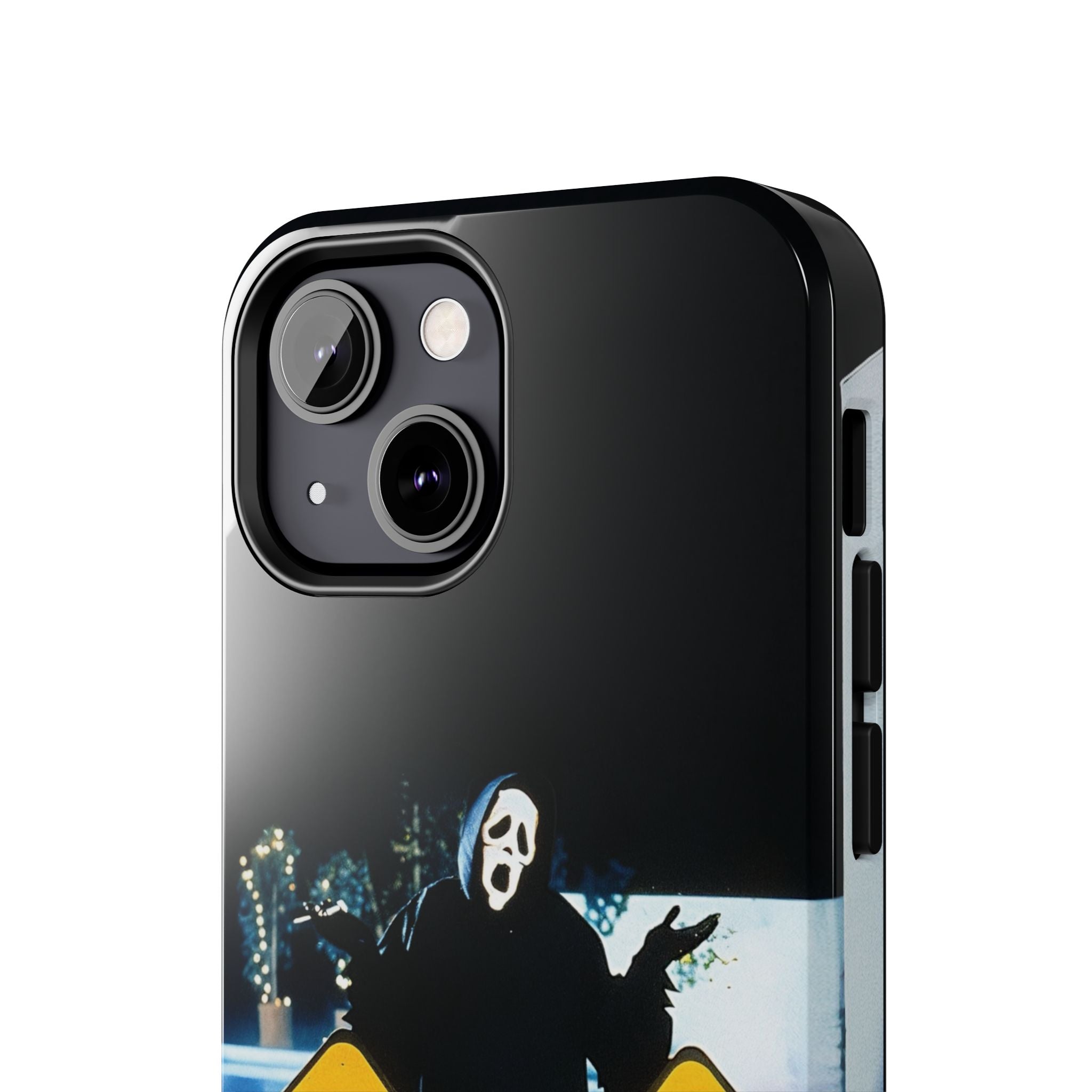 Spooky Phone Cases with Safety and Death Design, Halloween Gift, Horror Movie Merch, Unique Phone Accessories, Fun and Functional