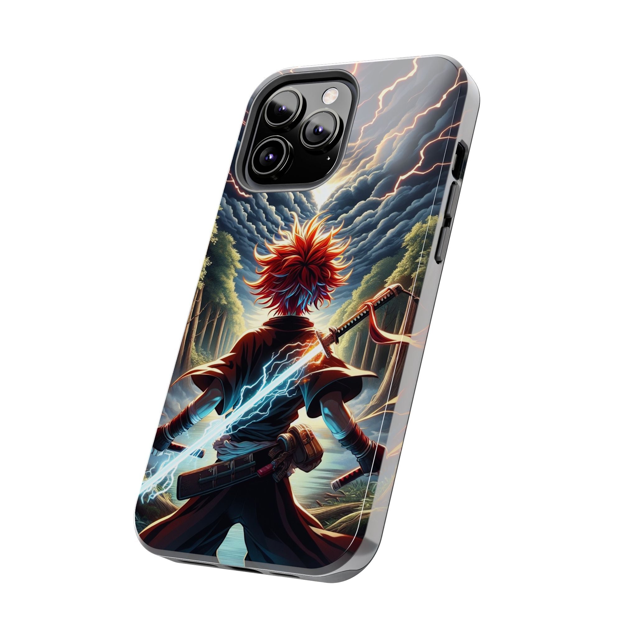 Epic Adventure Tough Phone Cases, Anime, Lightning Design, Durable Cover, Gift for Gamers, Festival Essential