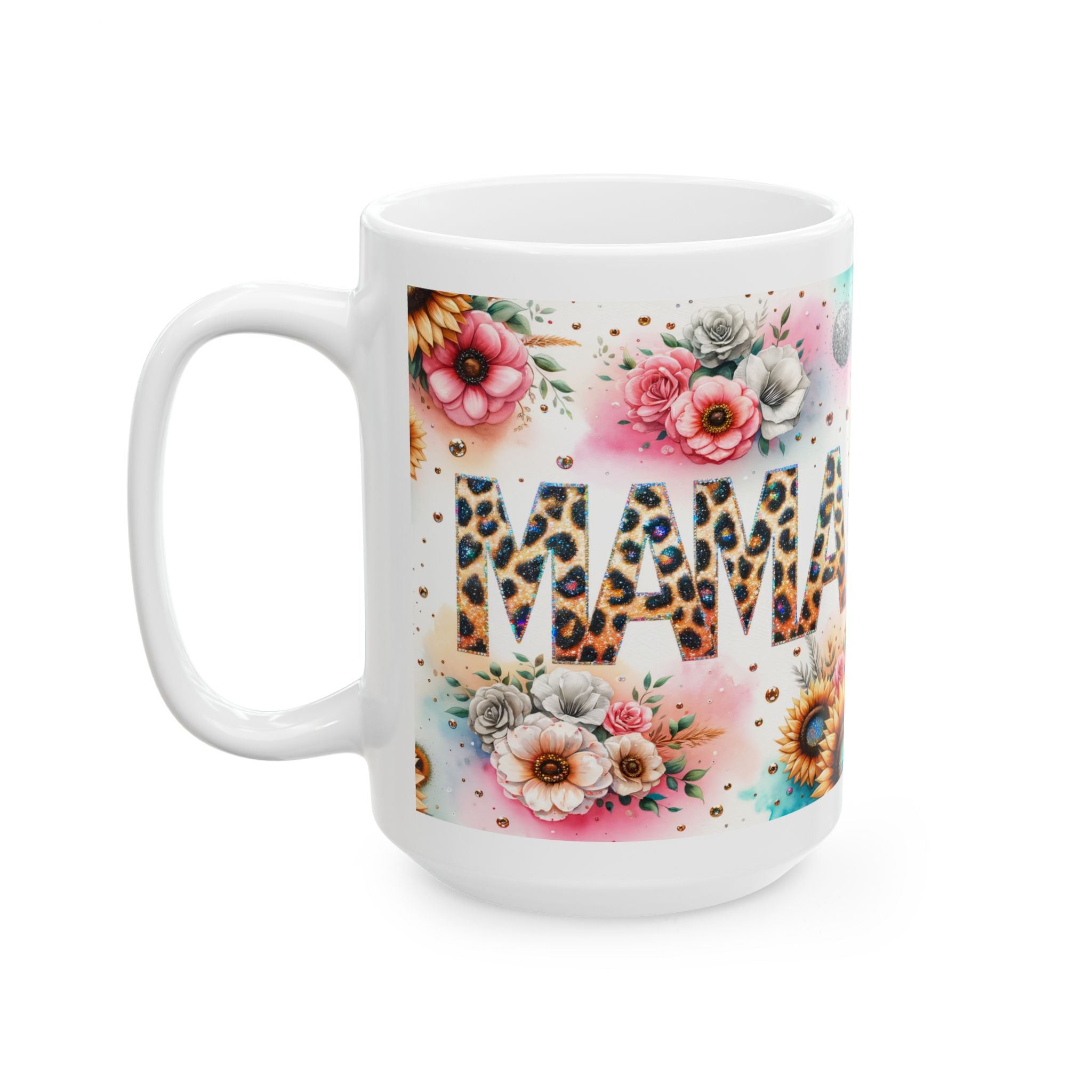 Floral Mama Mug - Perfect Gift for Moms, Coffee Lover, Birthday, Mother's Day, Home Decor, Cute Kitchen Accessories