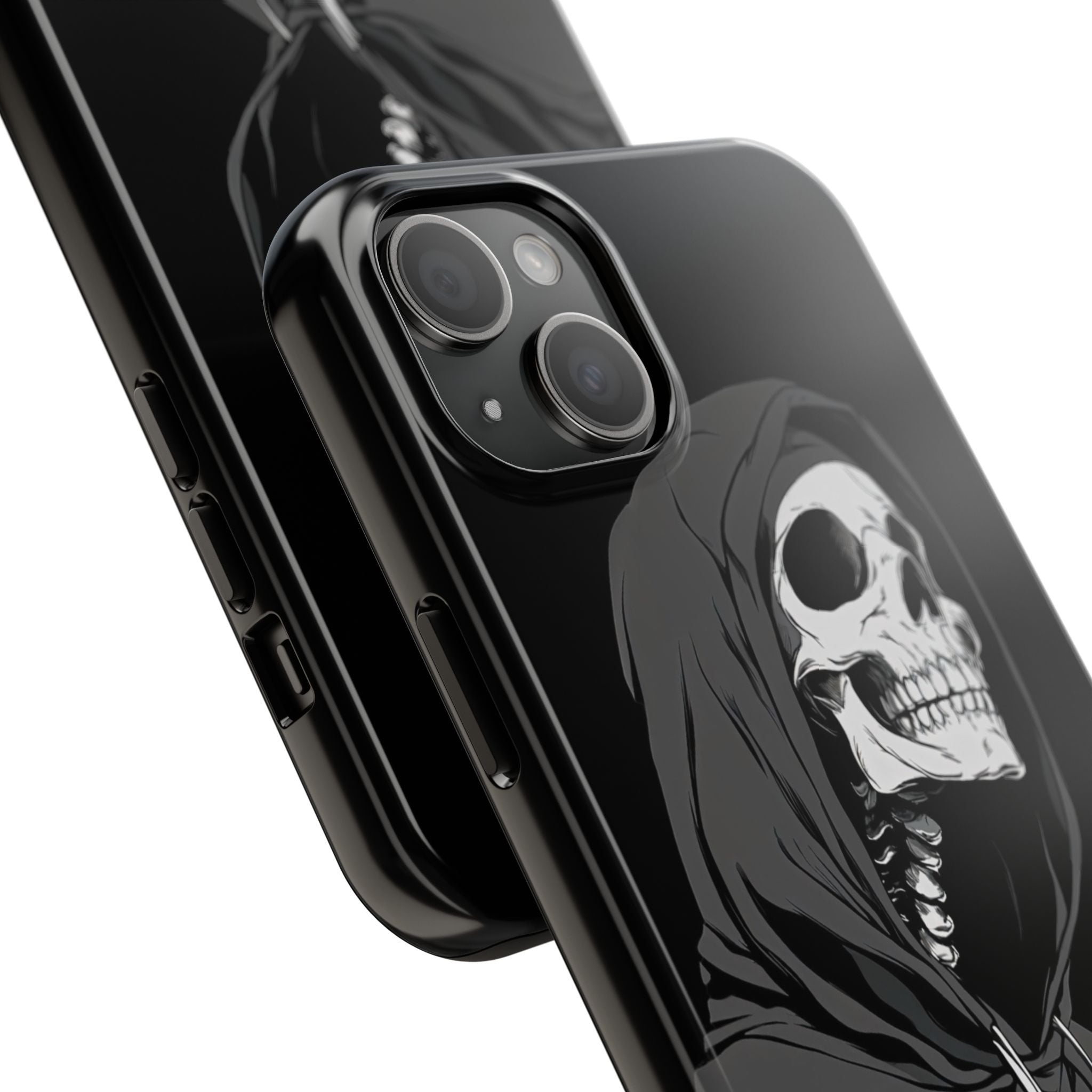 Edgy Skull Phone Cases, Protective Phone Cover, Goth Aesthetic, Halloween Decor, Unique Gift