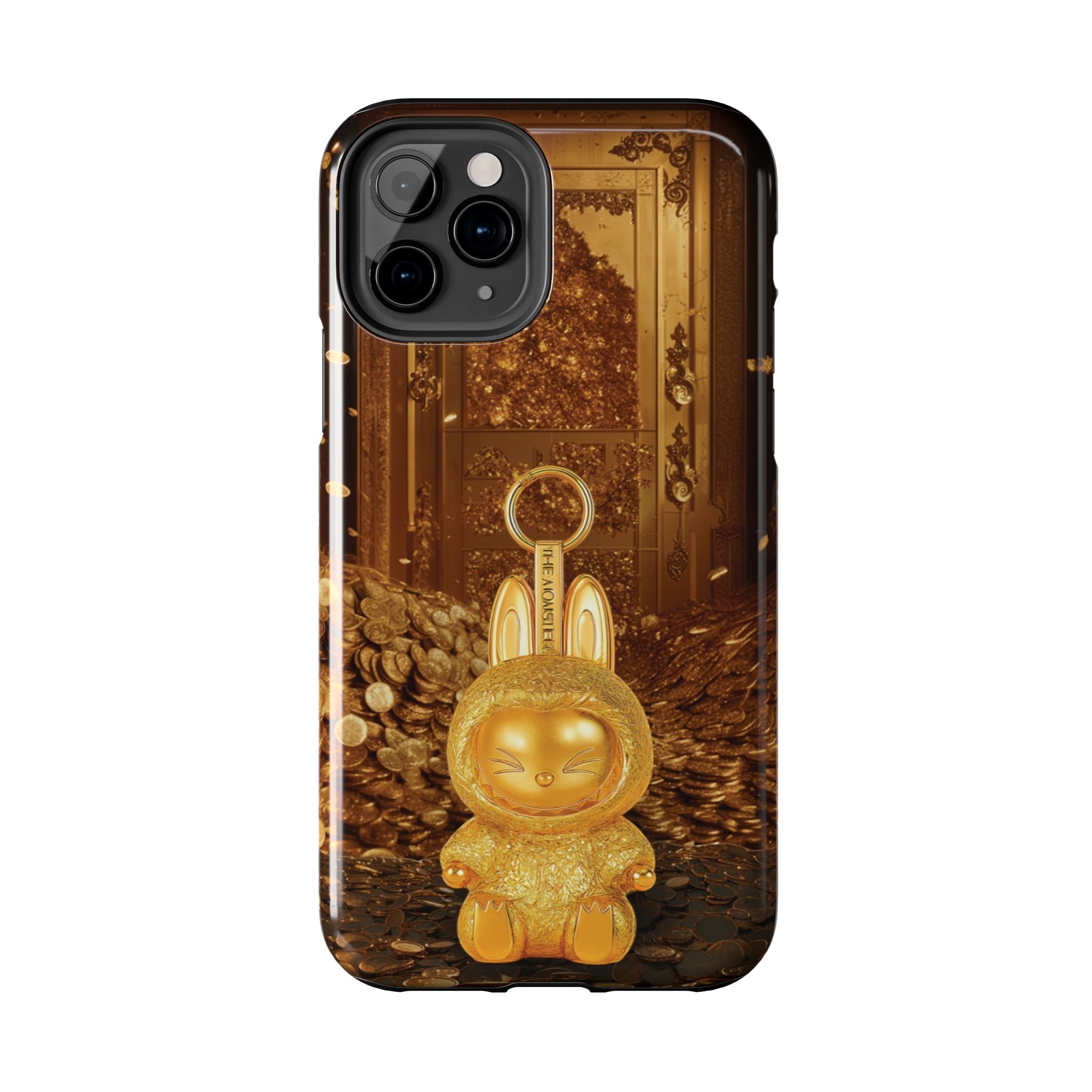 Luxurious Rabbit Phone Case, Golden Bunny Phone Cover, Tough Phone Cases, Cute Rabbit Holder, Unique Gift Idea, Stylish Mobile Protector
