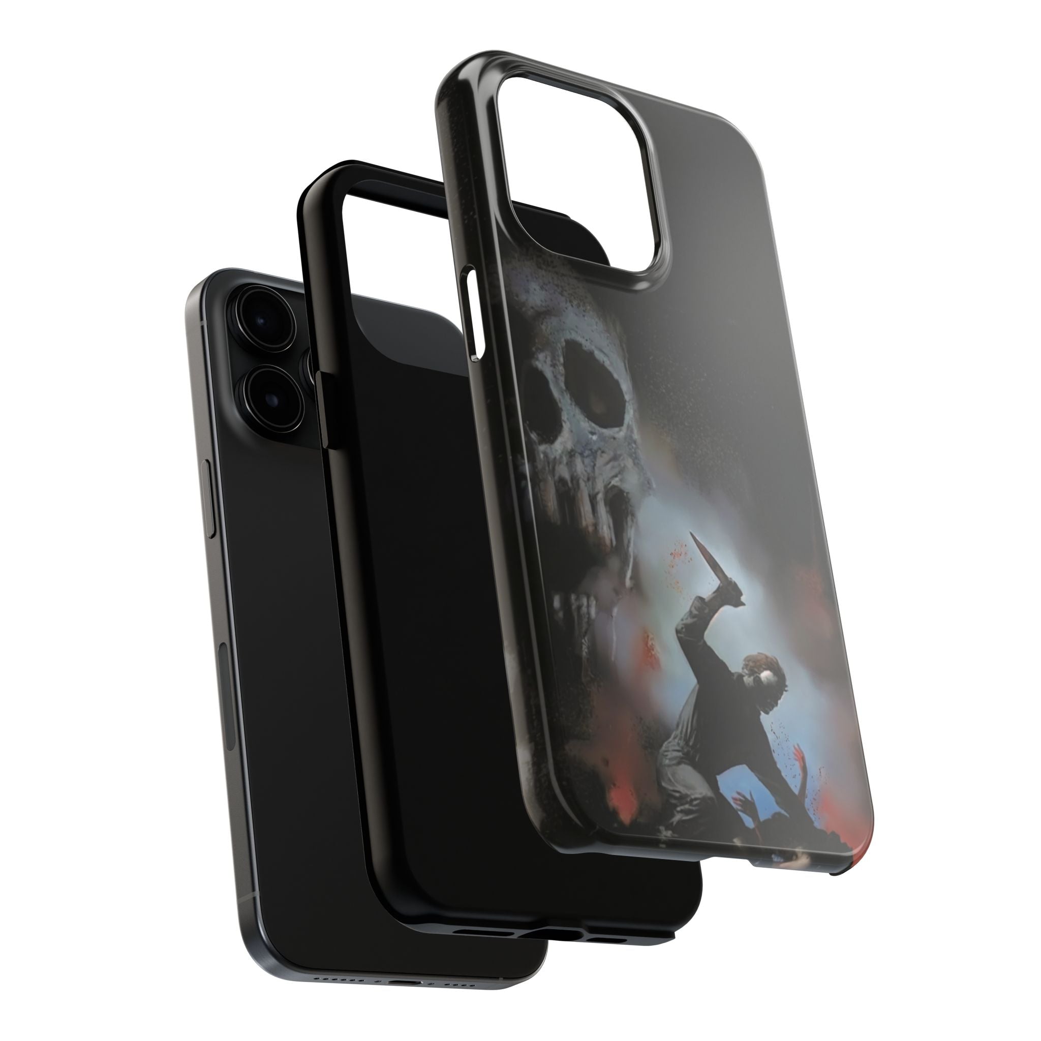 Gritty Horror Phone Cases for Fans, Tough Phone Cover, Unique Gift, Scary Design, Halloween Accessory, Movie Memorabilia