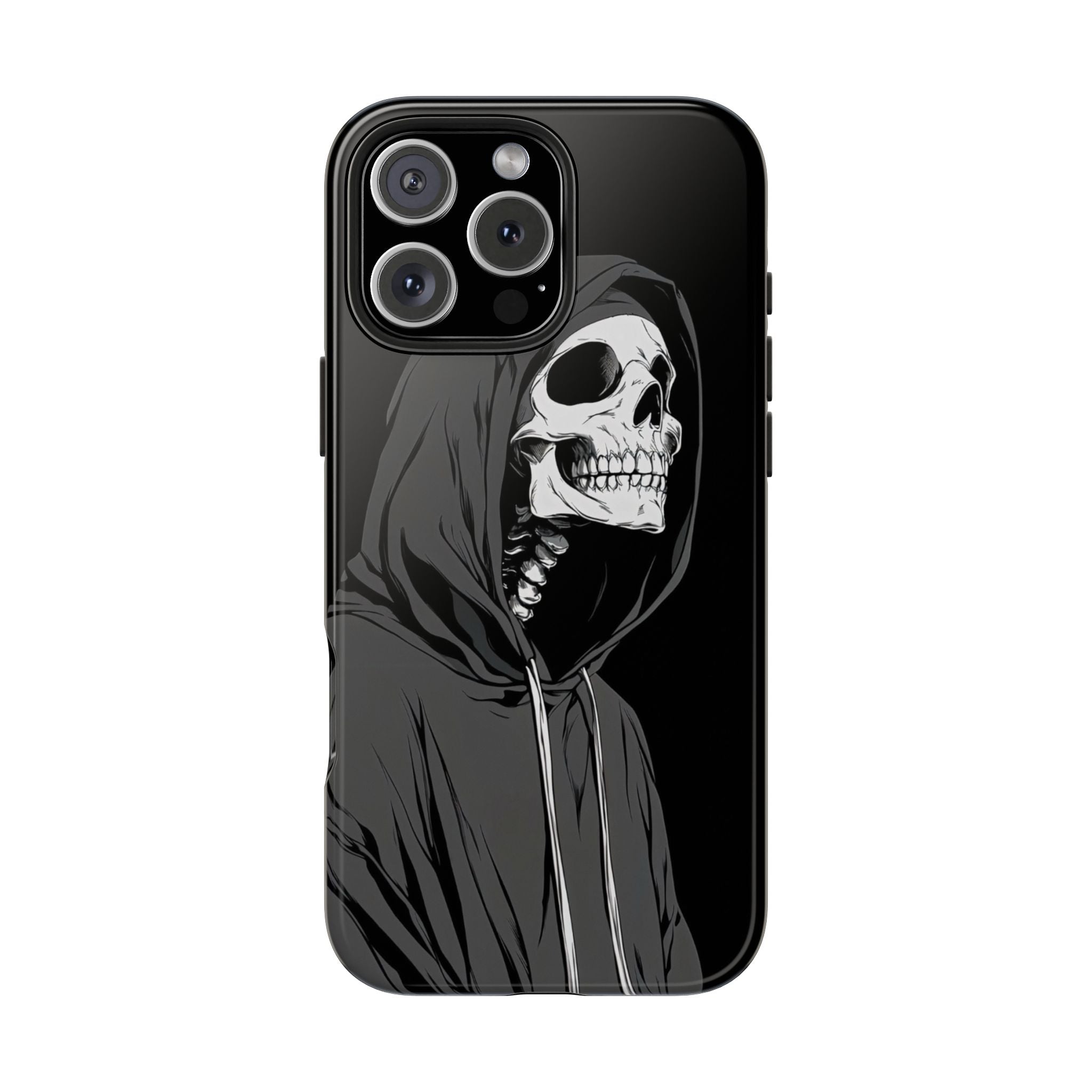 Edgy Skull Phone Cases, Protective Phone Cover, Goth Aesthetic, Halloween Decor, Unique Gift