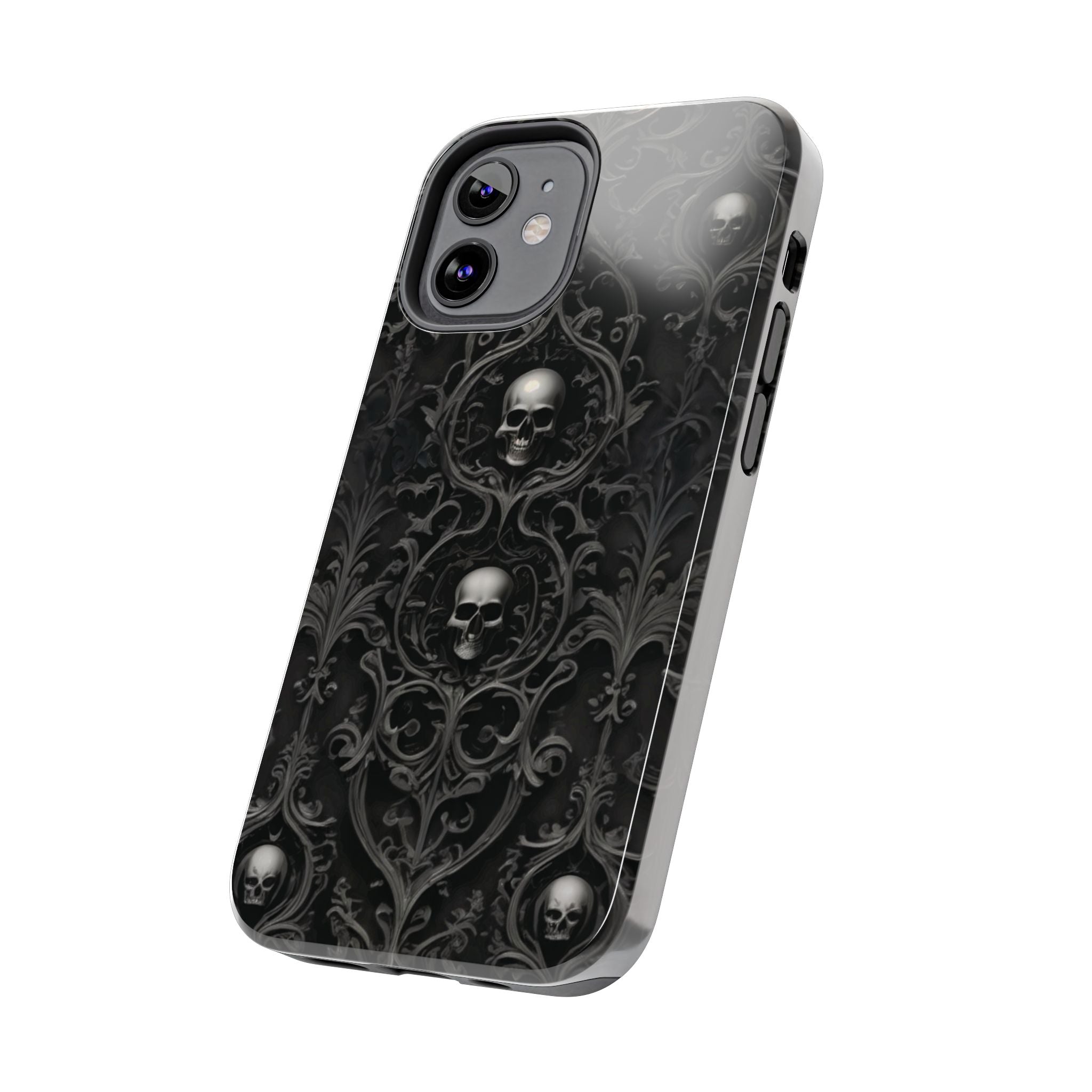 Gothic Skull Phone Cases - Tough Protection, Unique Gift for Halloween, Dark Aesthetic Accessory for Men and Women, Trendy Phone Cover