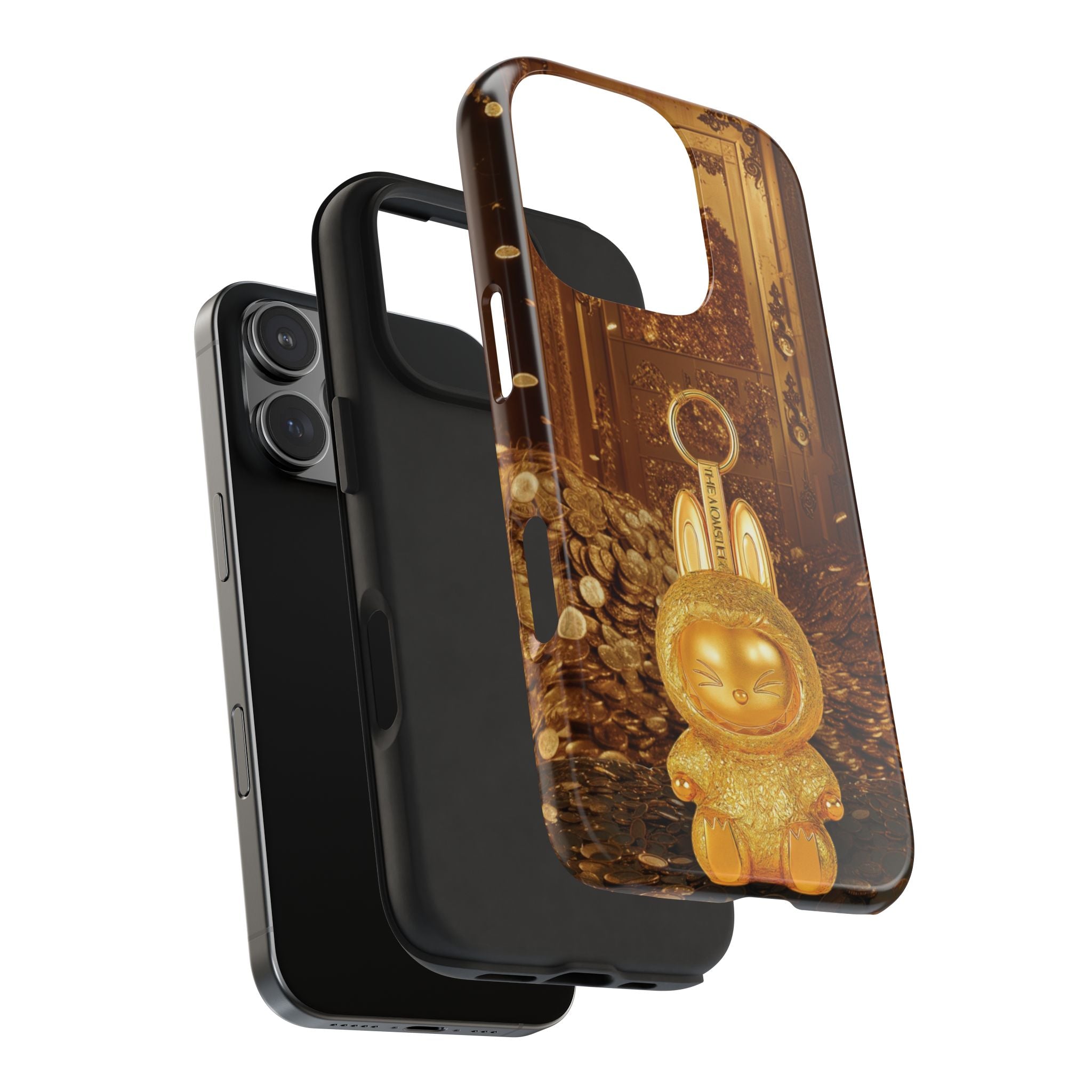 Luxurious Rabbit Phone Case, Golden Bunny Phone Cover, Tough Phone Cases, Cute Rabbit Holder, Unique Gift Idea, Stylish Mobile Protector