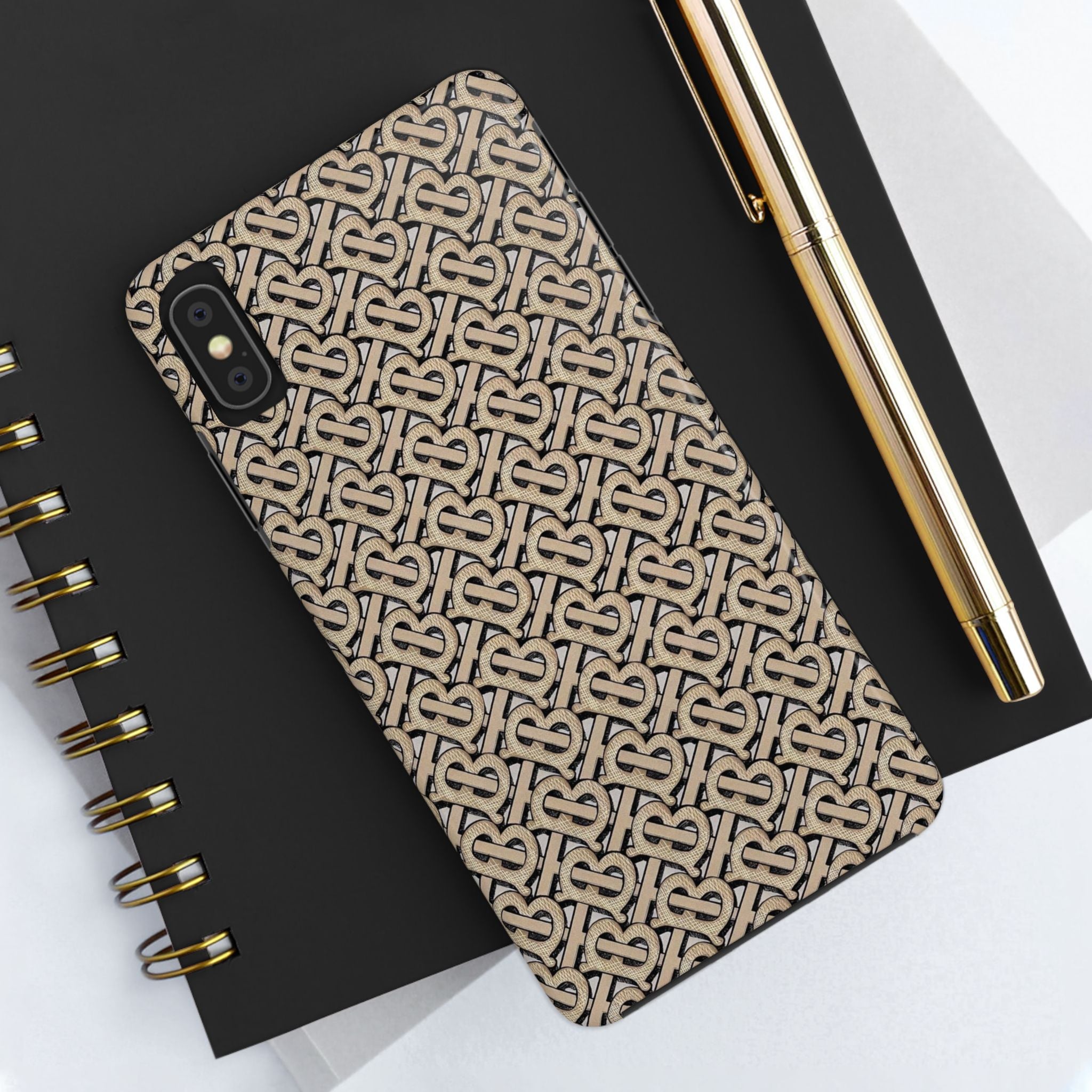 Elegant Interwoven Pattern Tough Phone Cases, Stylish Phone Covers, Durable Cases for Everyday Adventures, Gift for Phone Lovers