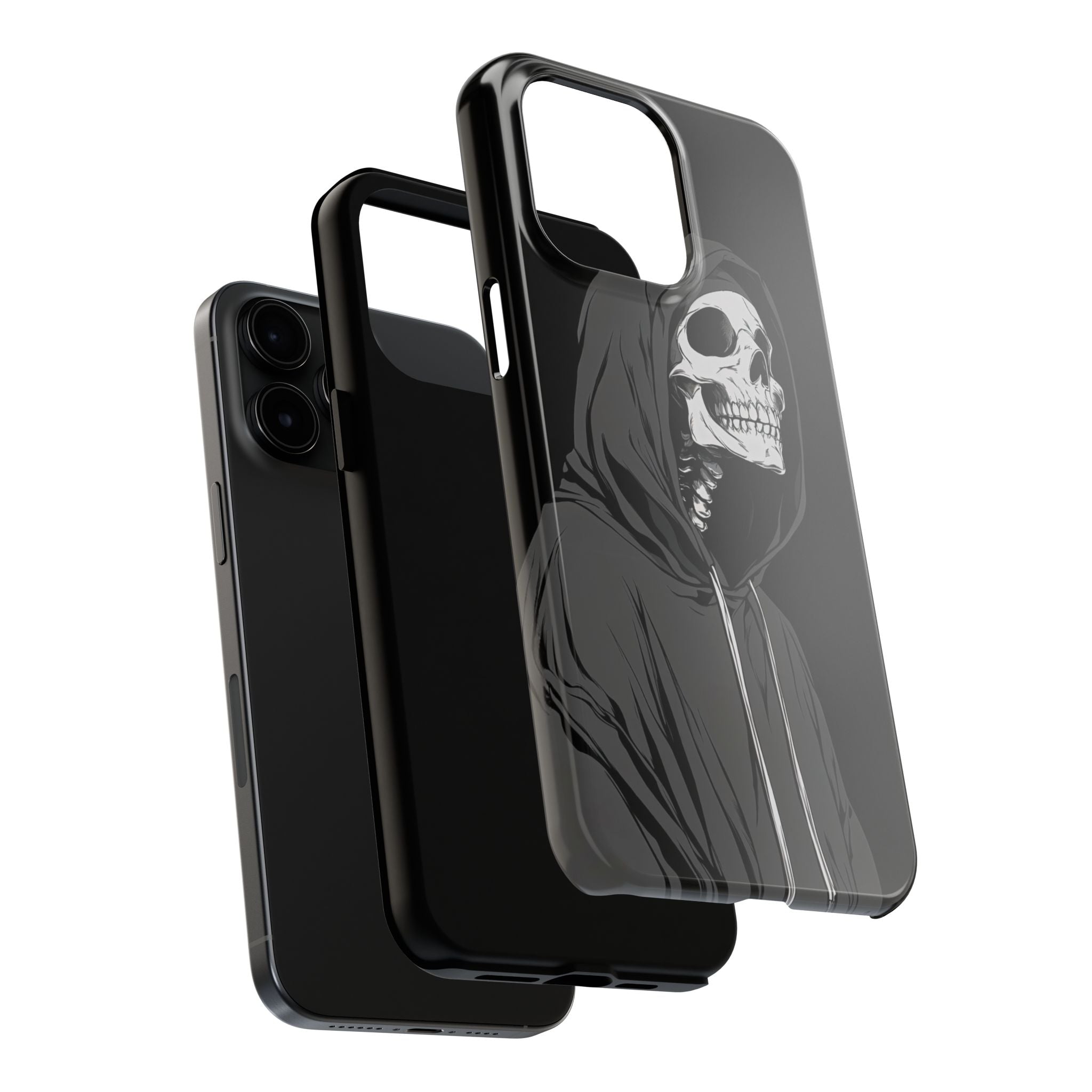 Edgy Skull Phone Cases, Protective Phone Cover, Goth Aesthetic, Halloween Decor, Unique Gift