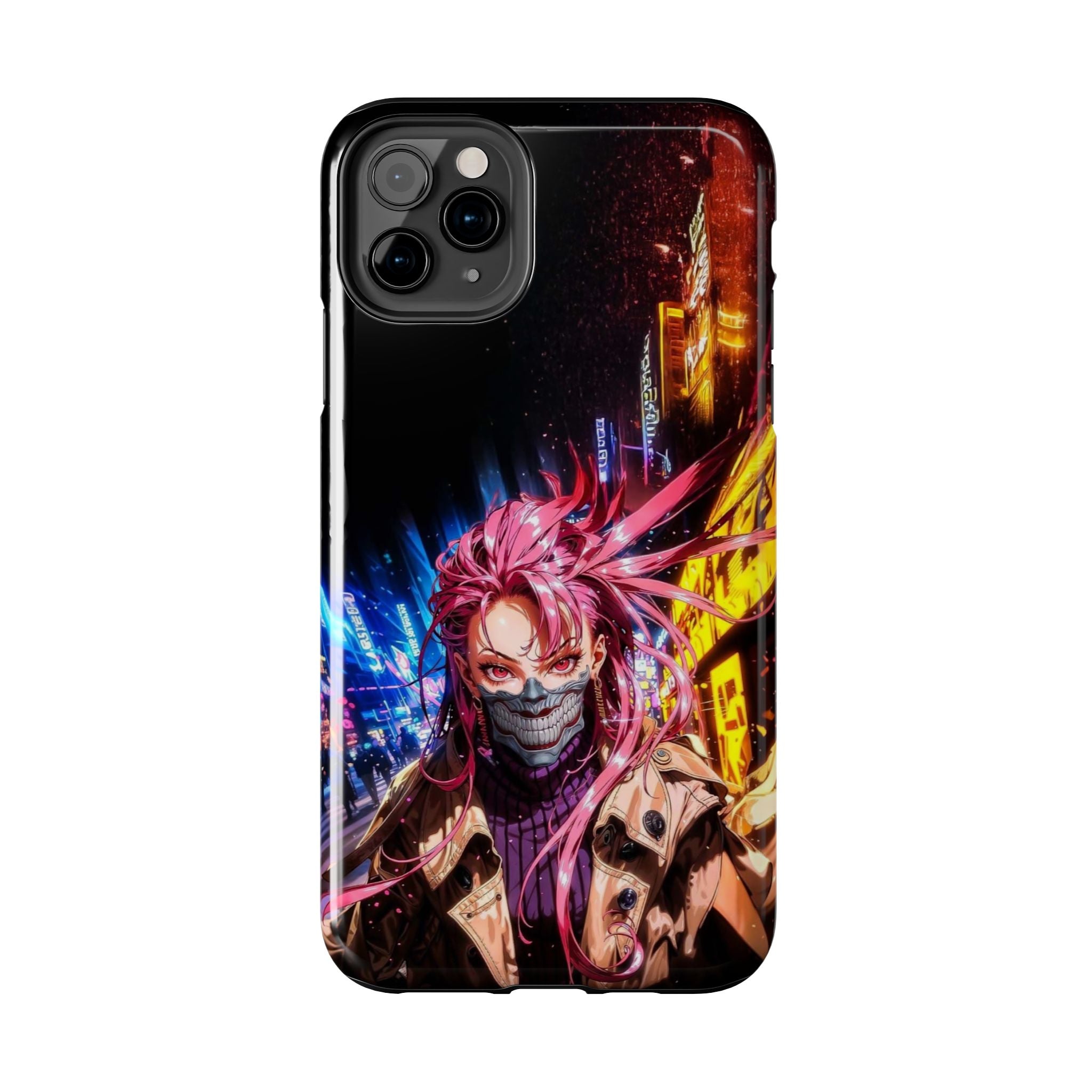 Vibrant Art Phone Case, Tough Phone Cases, Anime Phone Cover, Stylish Phone Protector, Unique Gift for Gamers, Colorful Accessory