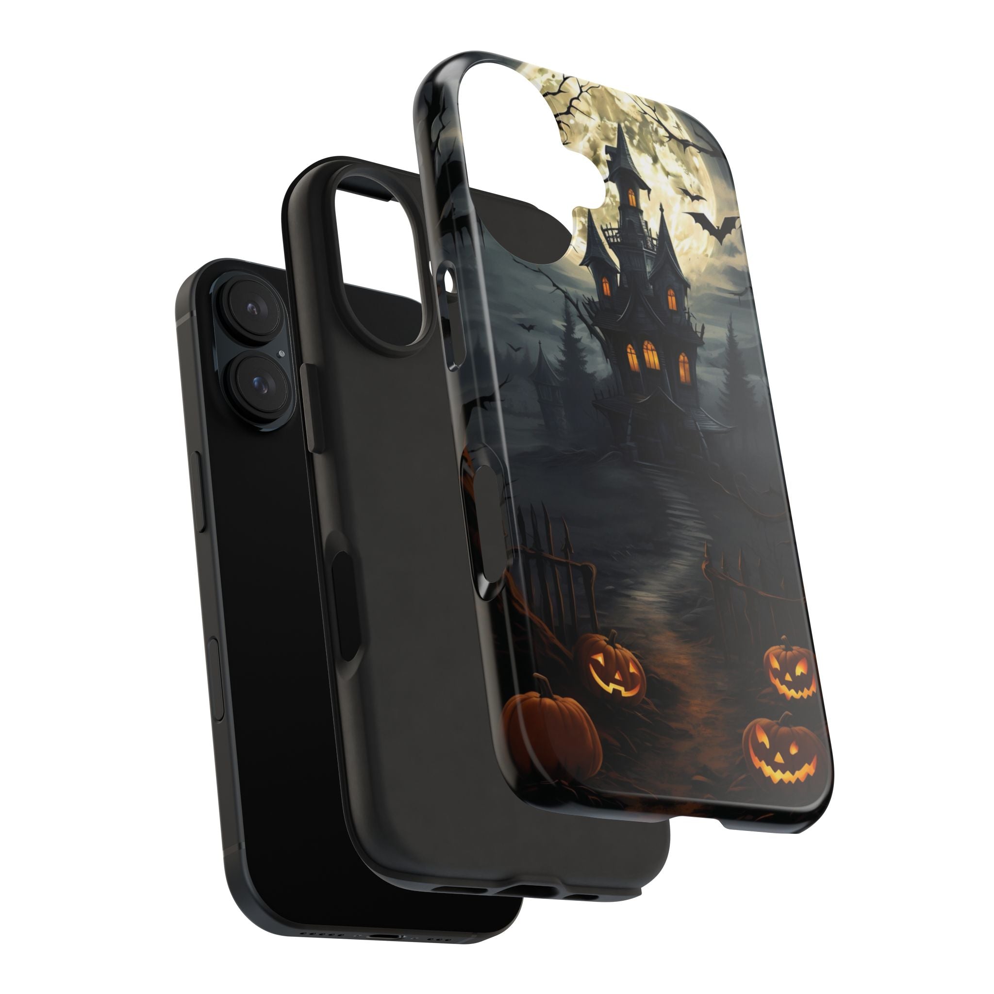 Halloween Haunted House Phone Cases, Tough Cases for Spooky Vibes, Gifts for Halloween Lovers, Ghostly Decor, Fall Accessories