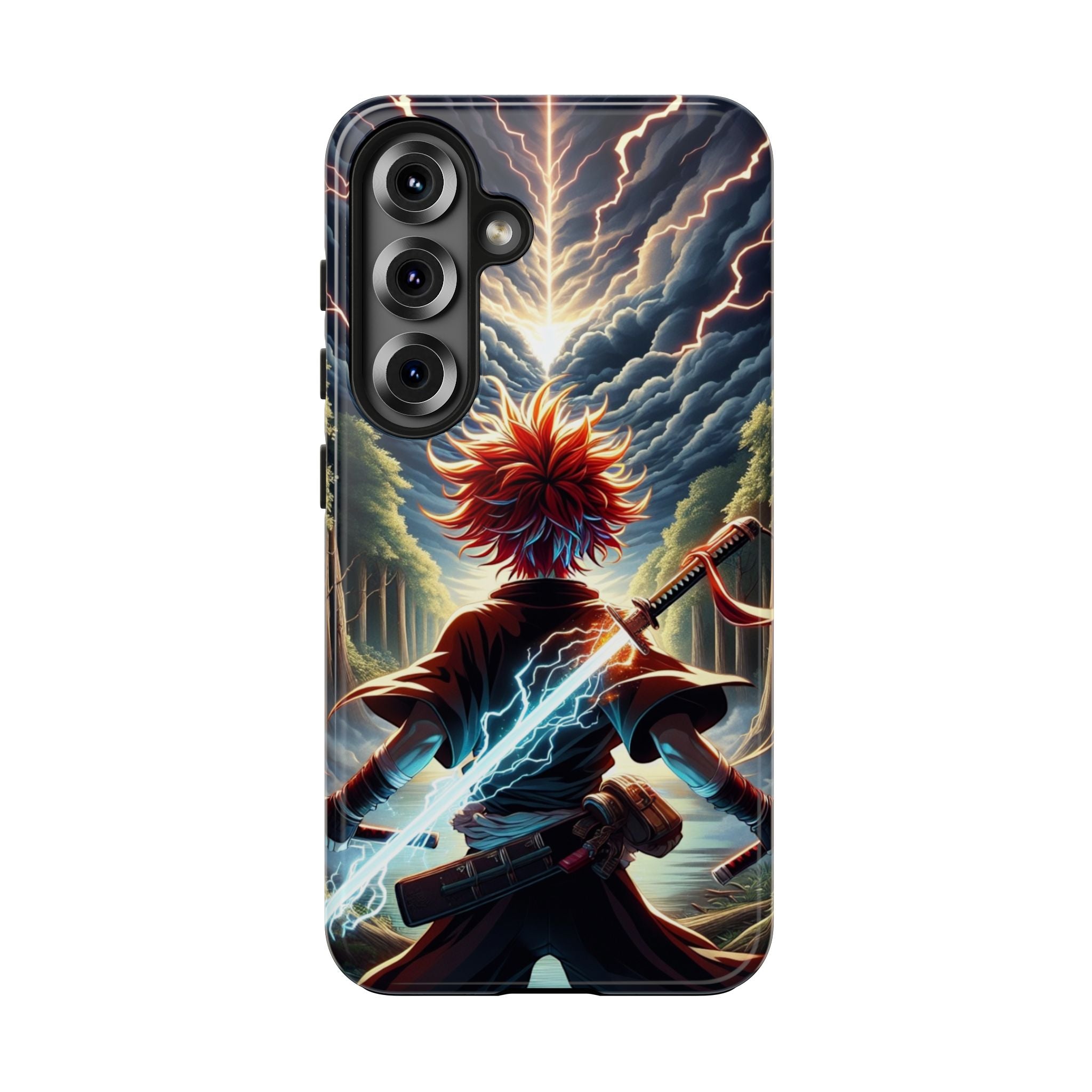 Epic Adventure Tough Phone Cases, Anime, Lightning Design, Durable Cover, Gift for Gamers, Festival Essential