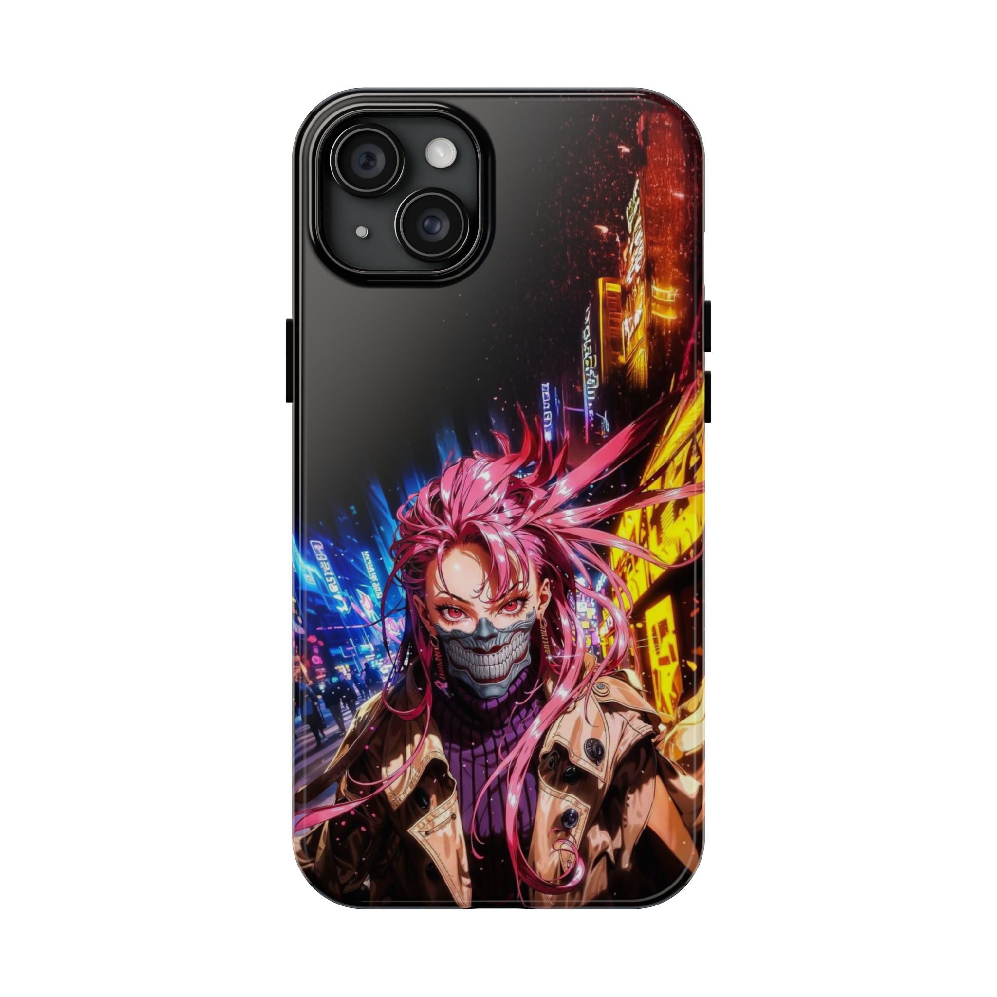 Vibrant Art Phone Case, Tough Phone Cases, Anime Phone Cover, Stylish Phone Protector, Unique Gift for Gamers, Colorful Accessory