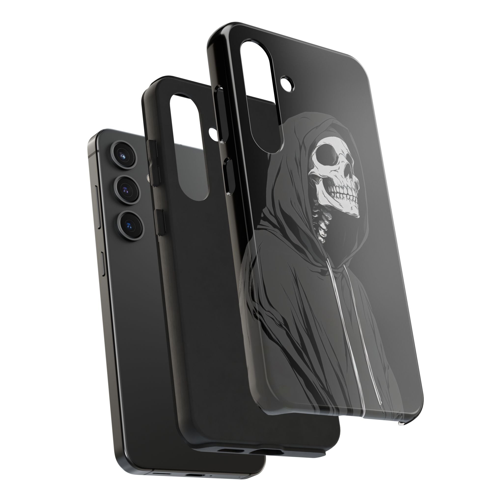 Edgy Skull Phone Cases, Protective Phone Cover, Goth Aesthetic, Halloween Decor, Unique Gift