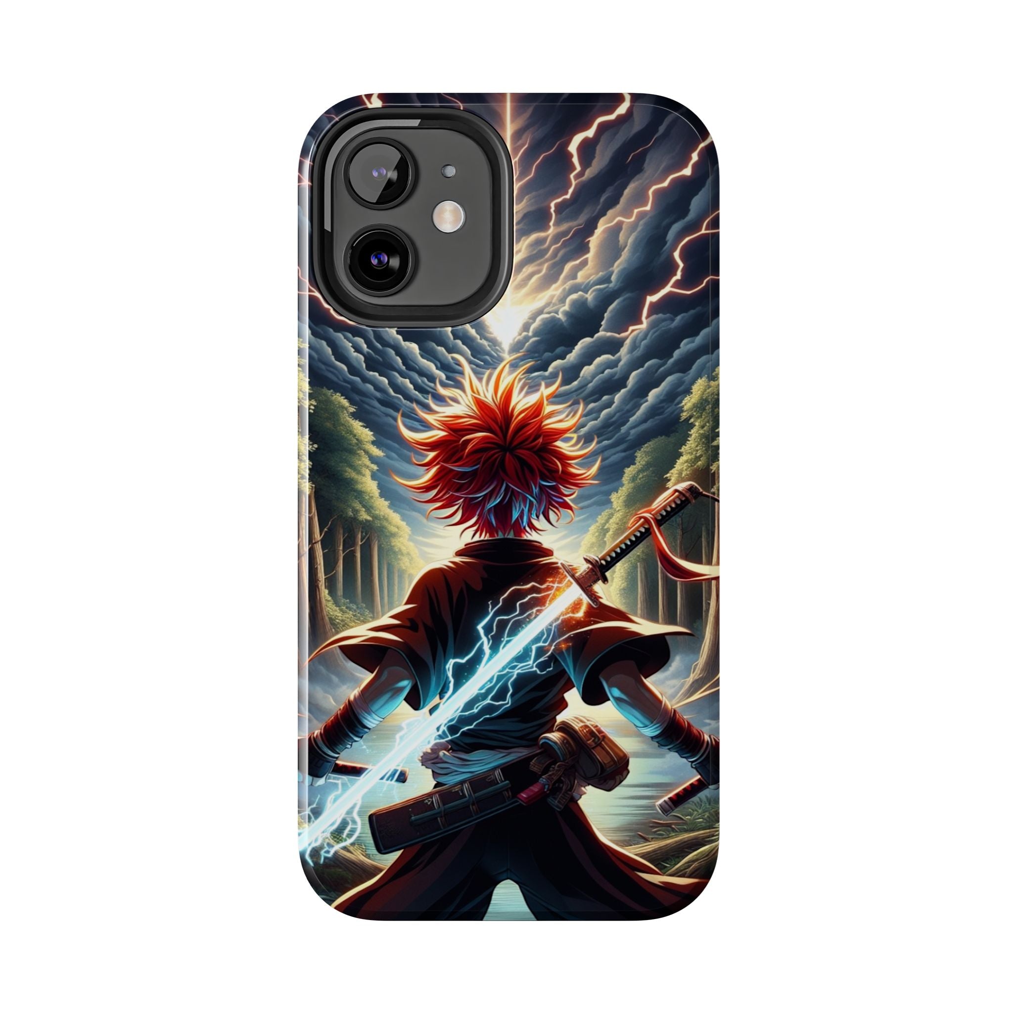 Epic Adventure Tough Phone Cases, Anime, Lightning Design, Durable Cover, Gift for Gamers, Festival Essential