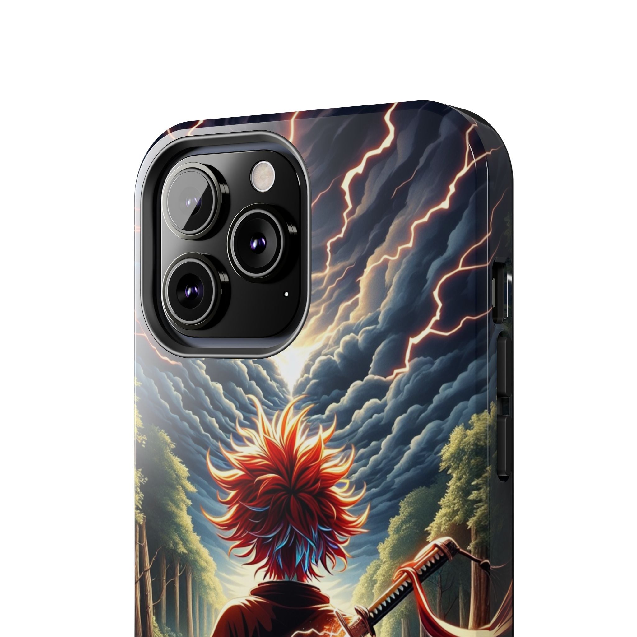 Epic Adventure Tough Phone Cases, Anime, Lightning Design, Durable Cover, Gift for Gamers, Festival Essential