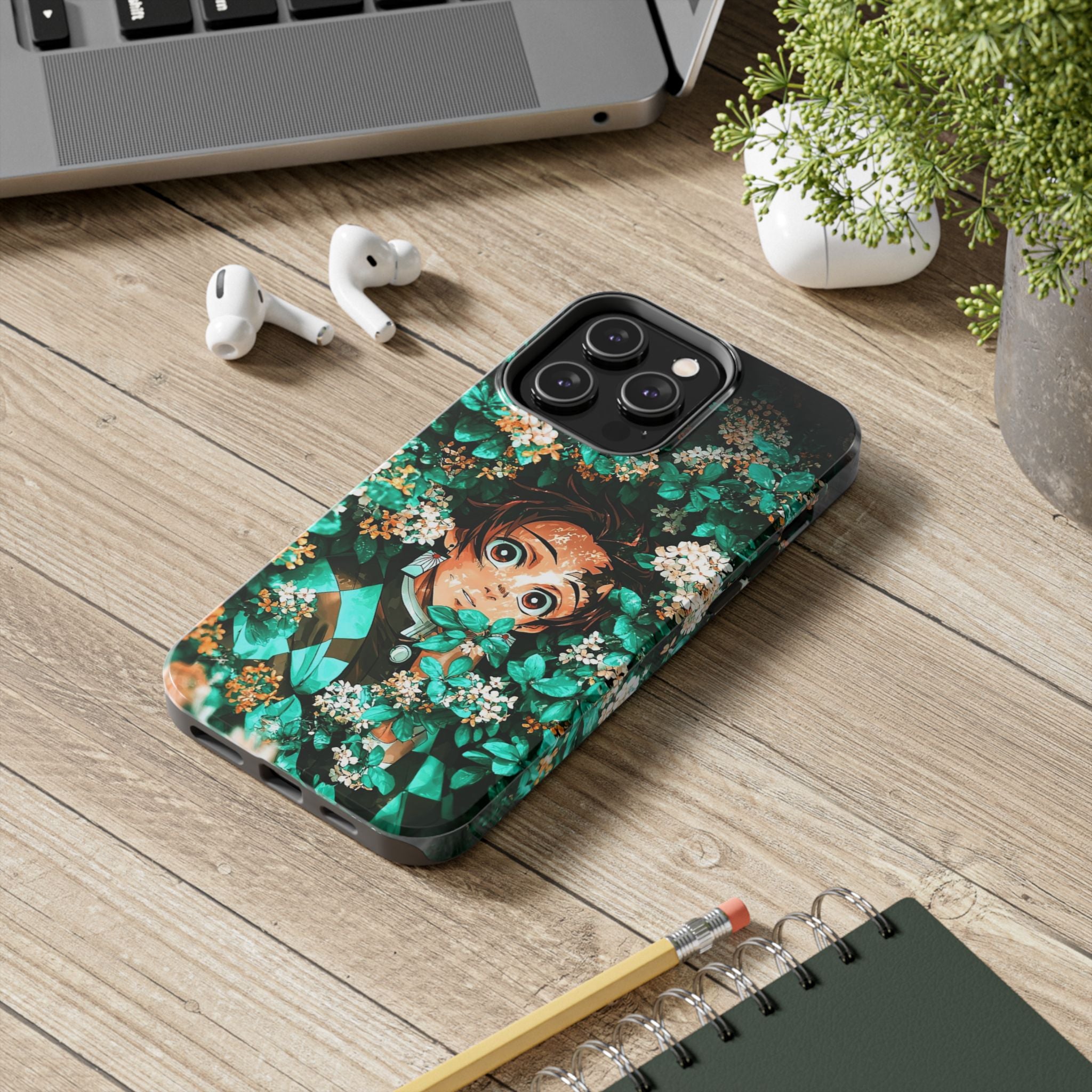 Floral Fantasy Tough Phone Cases | Trendy Phone Cover | Unique Gift for Nature Lovers | Durable Protection | Anime-Inspired Design