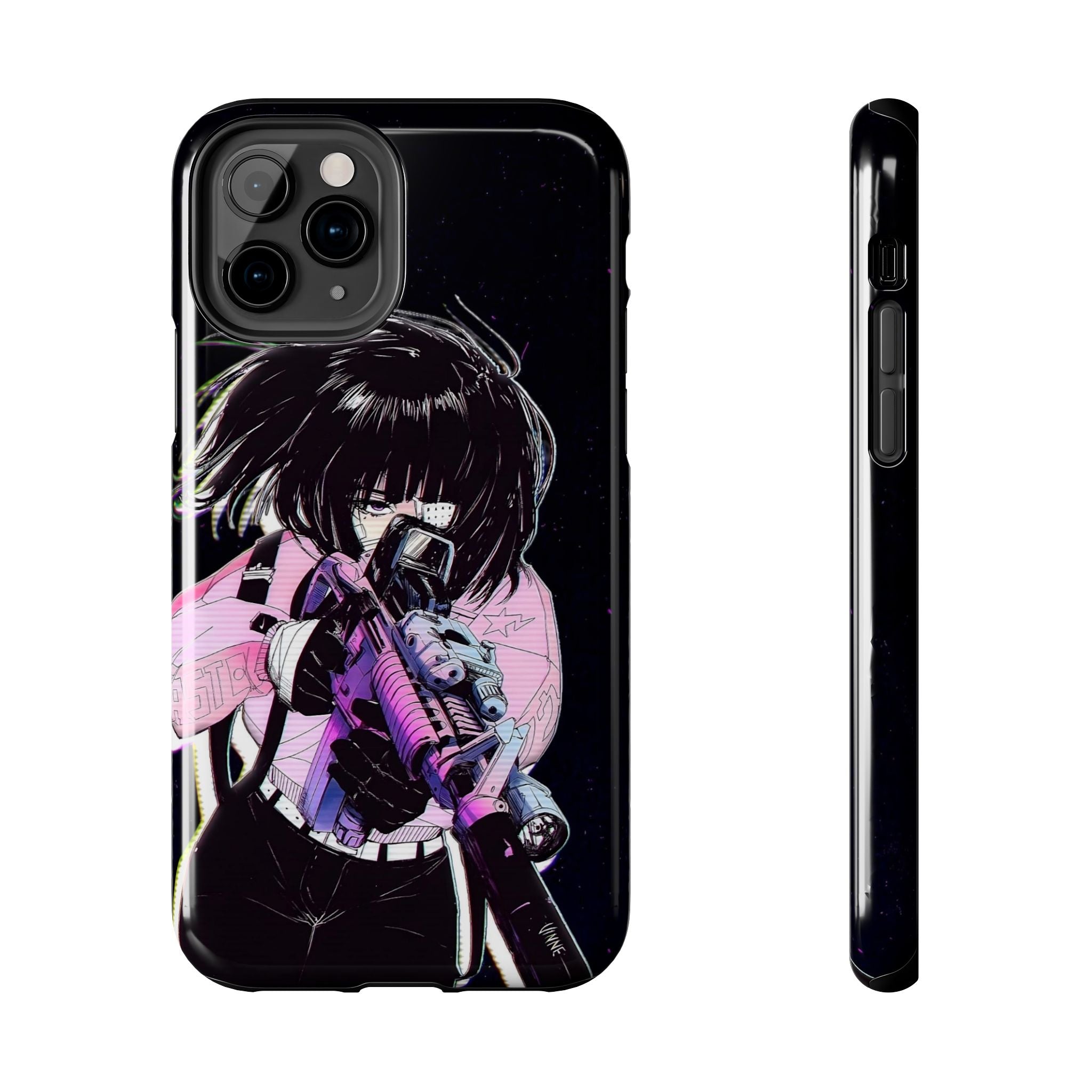 Anime-Style Tough Phone Cases with Edgy Designs, Perfect for Gamers, Cyberpunk Lovers, Gifts for Birthdays, Holidays, and Cosplay