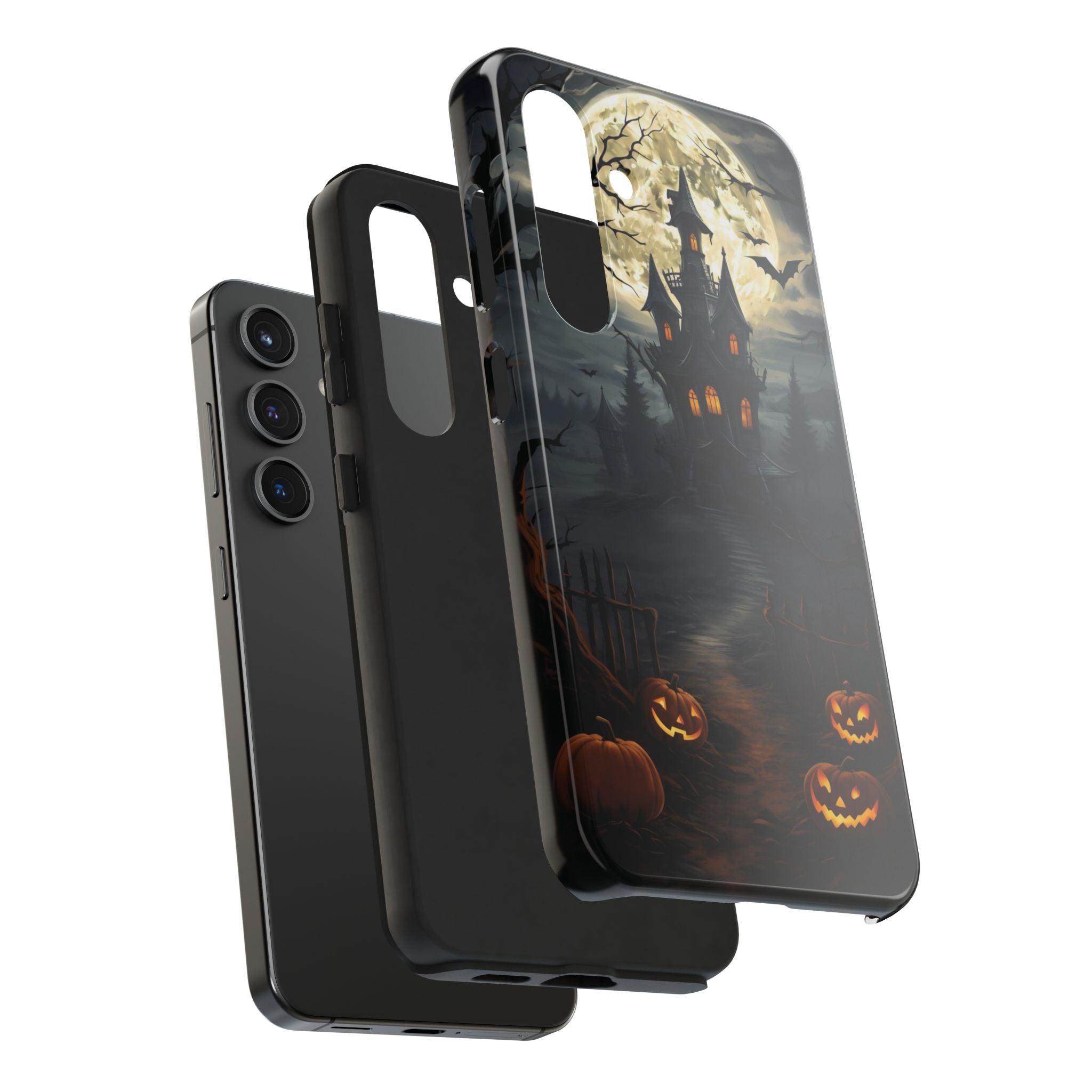 Halloween Haunted House Phone Cases, Tough Cases for Spooky Vibes, Gifts for Halloween Lovers, Ghostly Decor, Fall Accessories
