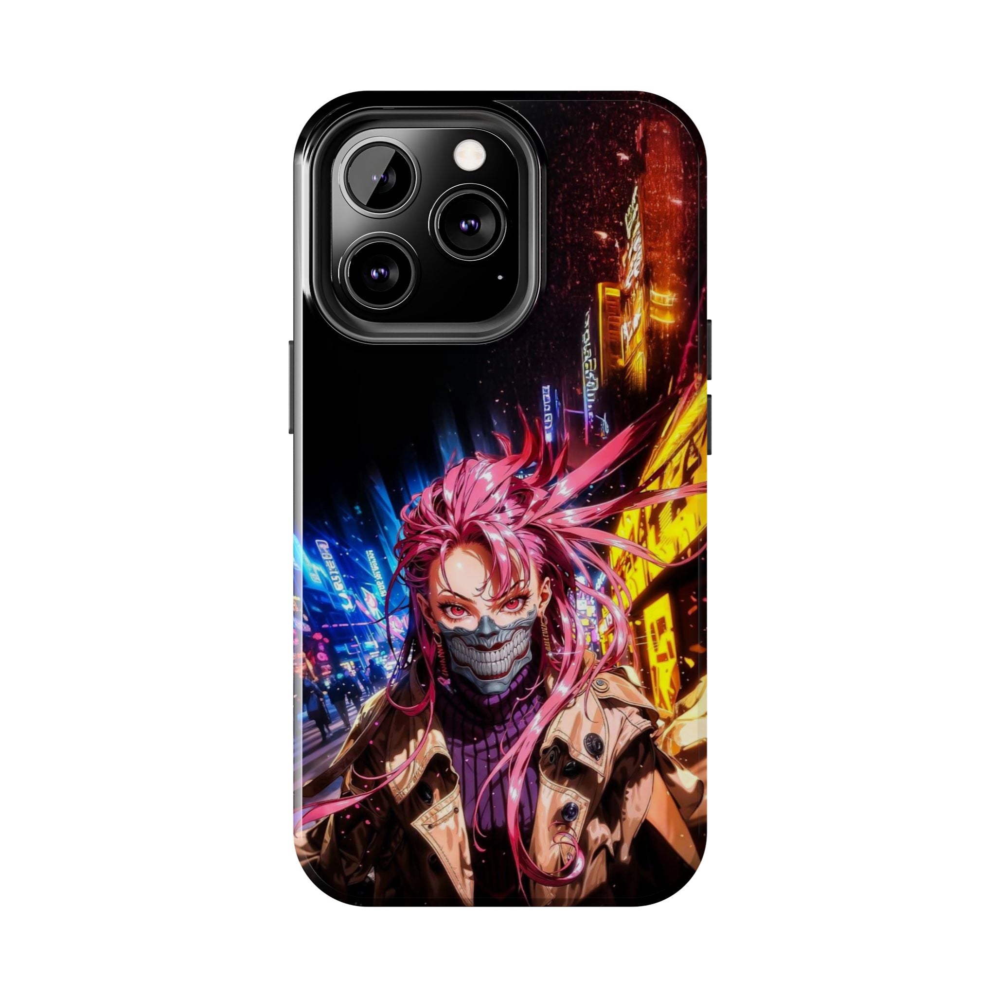 Vibrant Art Phone Case, Tough Phone Cases, Anime Phone Cover, Stylish Phone Protector, Unique Gift for Gamers, Colorful Accessory