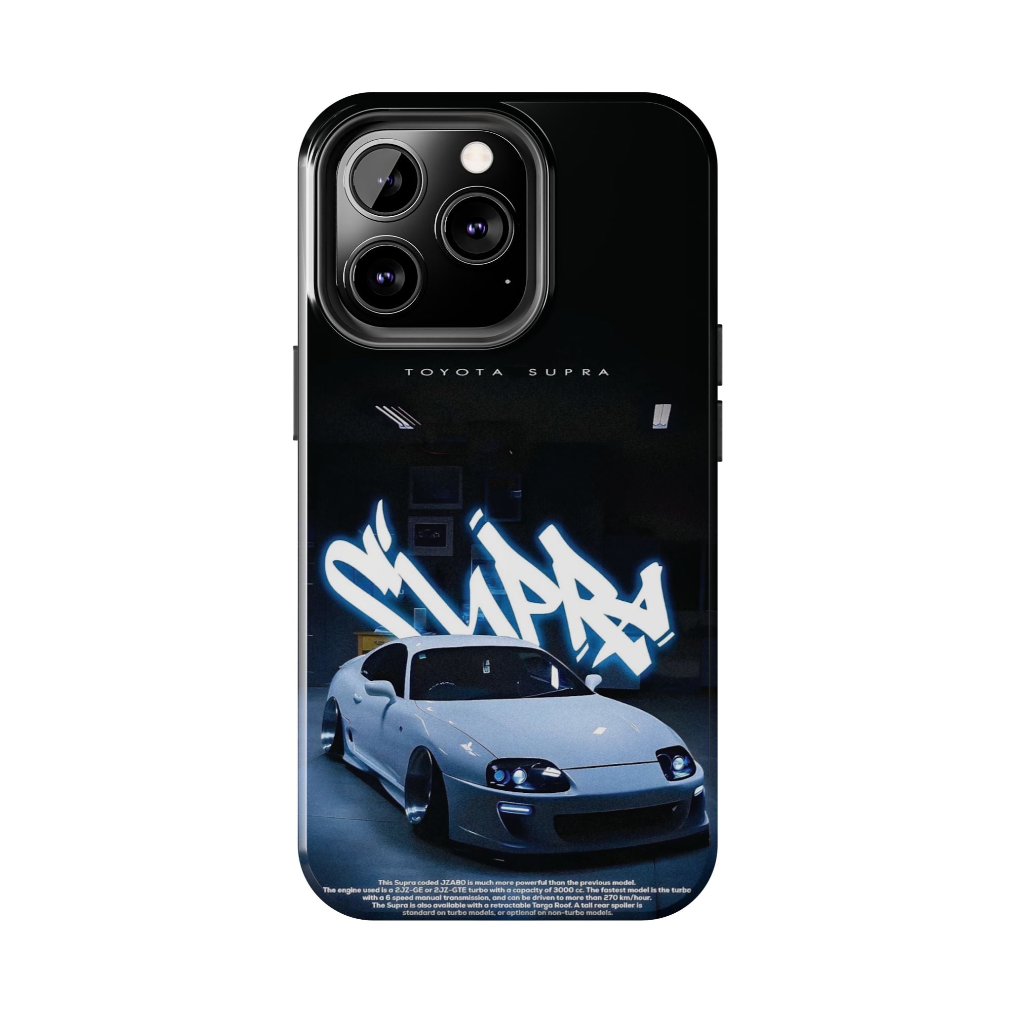 Toyota Supra Graffiti Phone Case - Tough & Stylish Protection for Car Enthusiasts