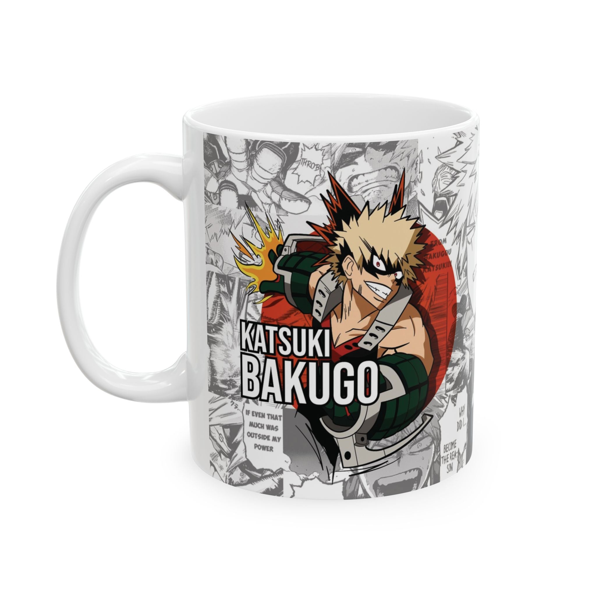Bakugo Anime Collage Ceramic Mug — 'Kacchan' Action Graphic 11oz/15oz