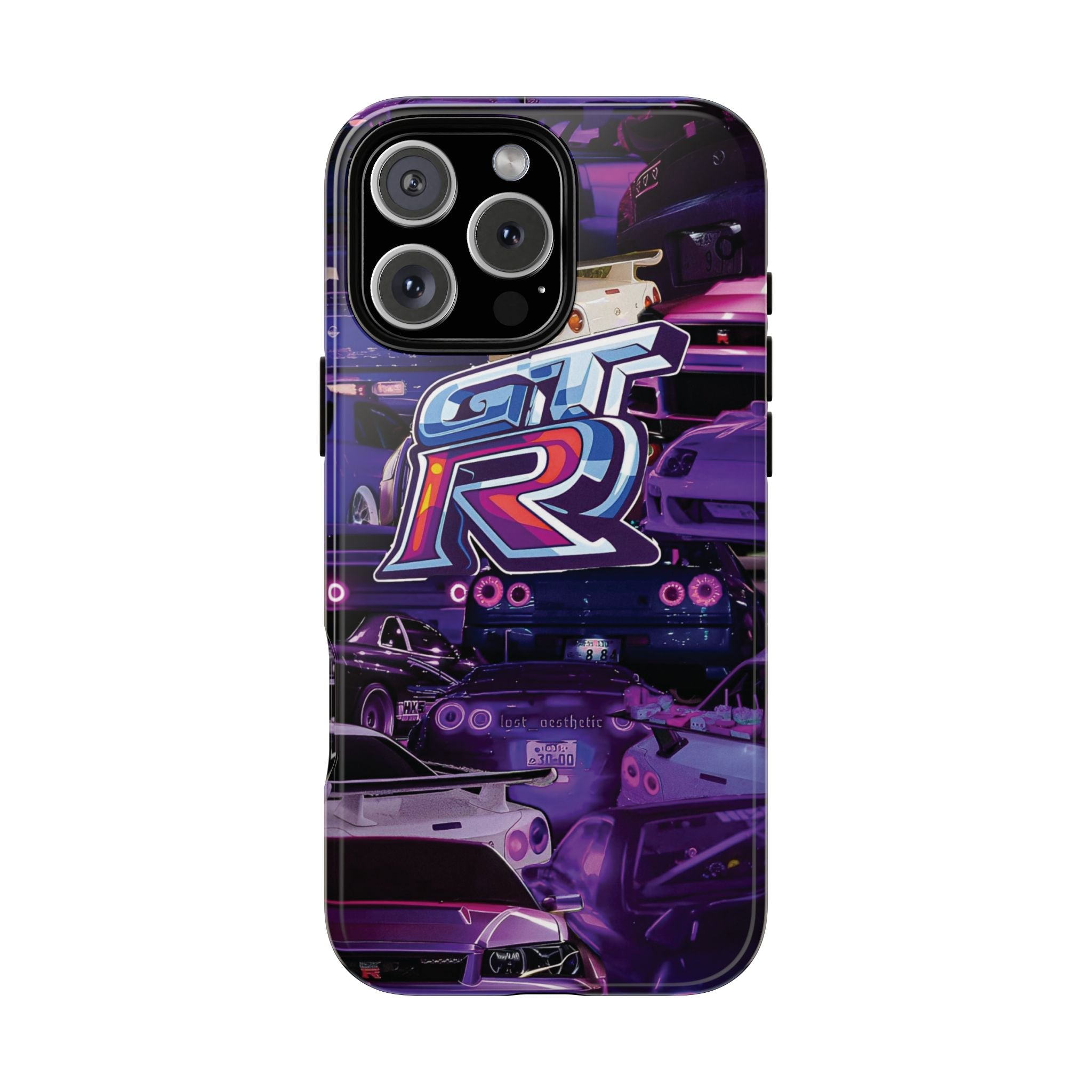 GTR Racing Phone Case – Neon Purple Sportscar Design