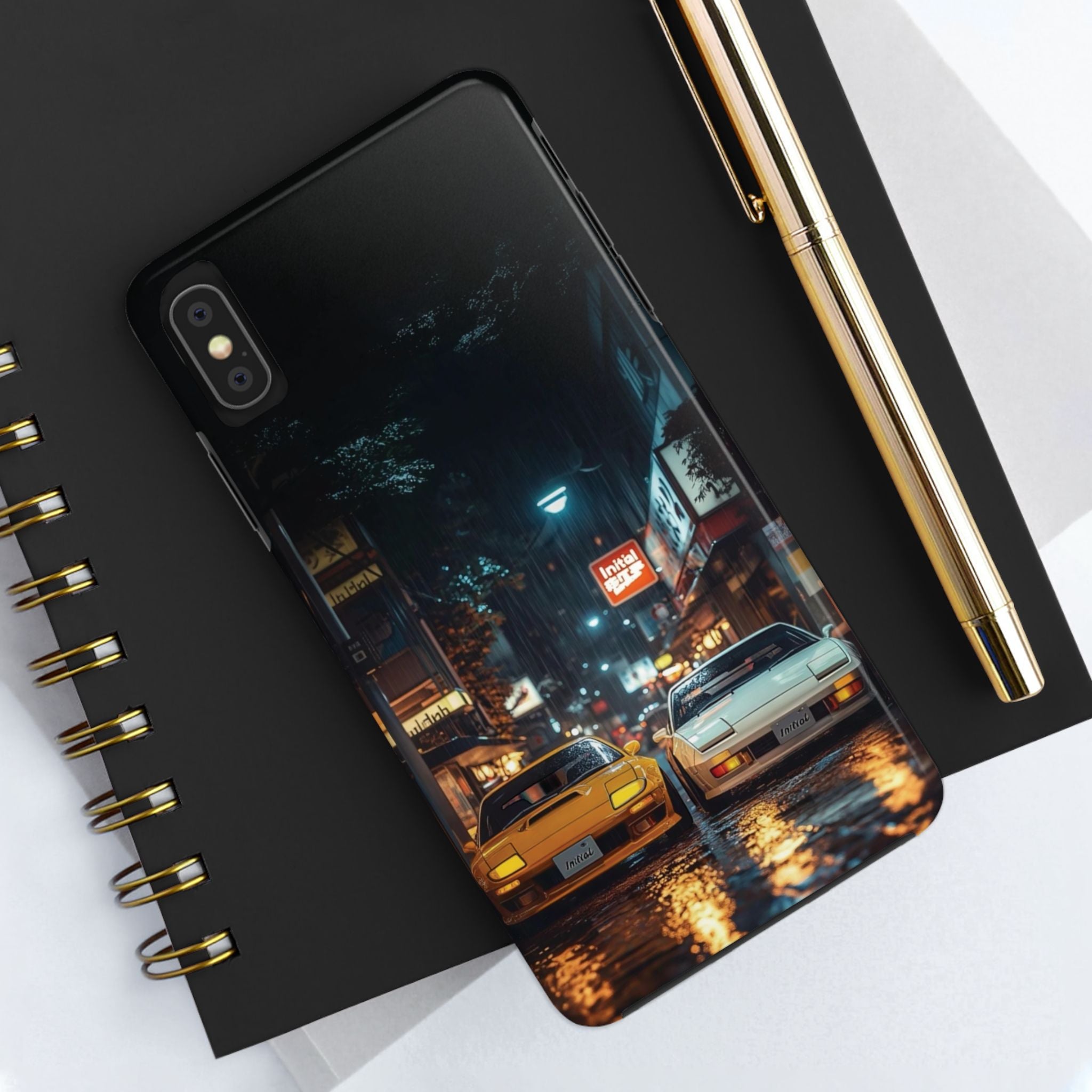 Night Cityscape Phone Cases, Urban Aesthetic Case, Tough Protection Case, Perfect Gift for Car Lovers, Ideal for Birthdays, Holidays