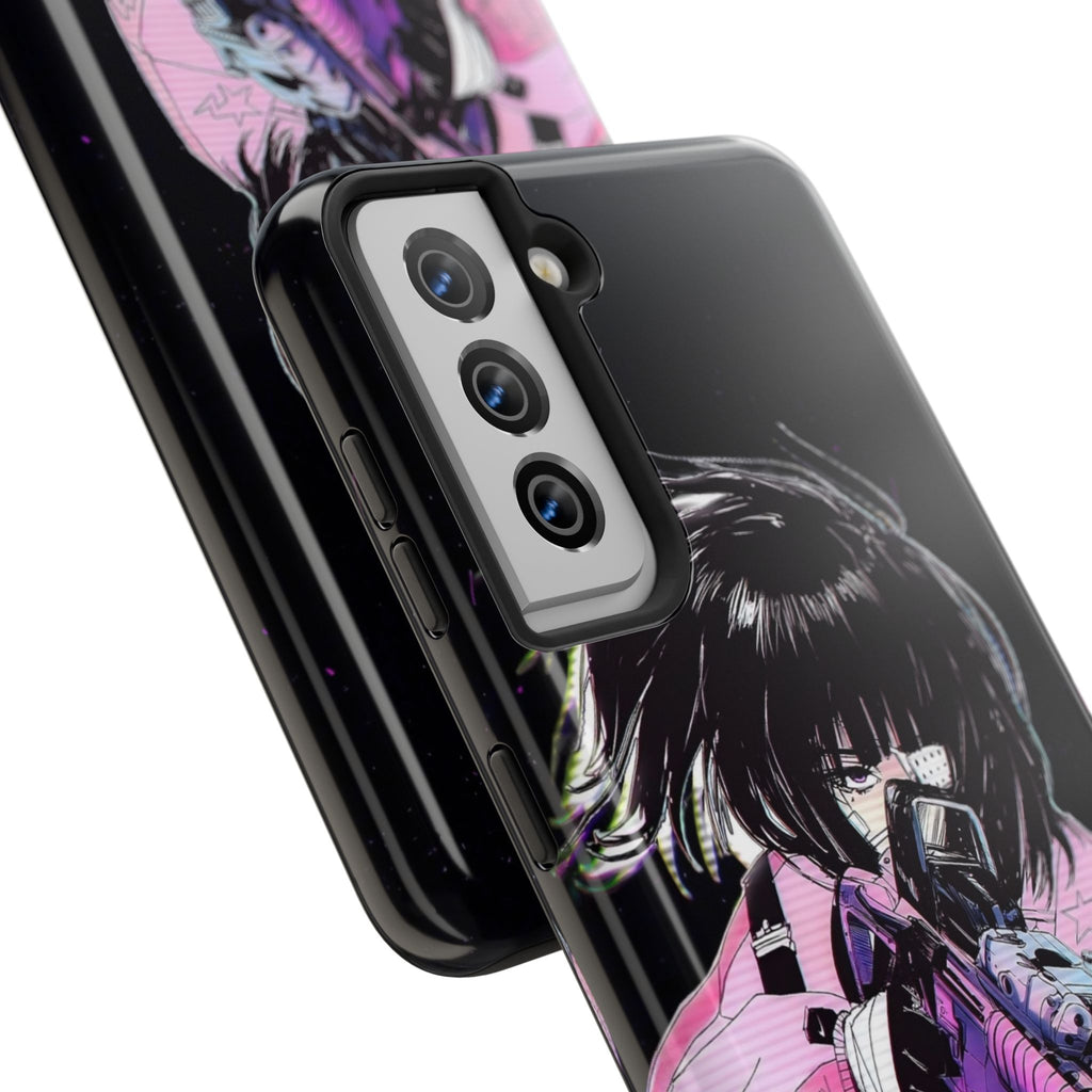 Anime-Style Tough Phone Cases with Edgy Designs, Perfect for Gamers, Cyberpunk Lovers, Gifts for Birthdays, Holidays, and Cosplay