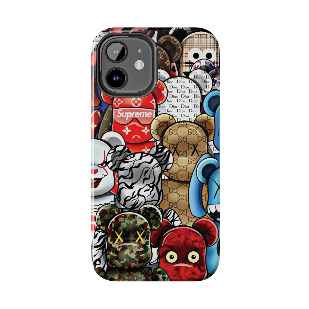Trendy Bear Phone Case: Stylish Tough Protector for Streetwear Lovers, Gift for Teens, Unique Accessories for Holiday Celebrations
