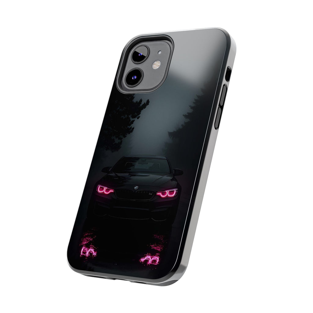 Tough Phone Case with Neon Car Design, Durable Smartphone Cover, Gift for Car Enthusiasts, Unique Accessory for Him, Perfect for Birthdays