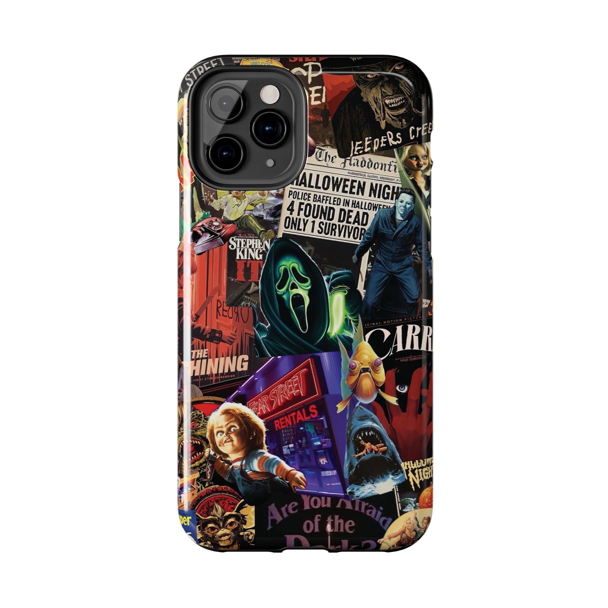 Spooky Horror Movie Phone Case | Tough Phone Cases for Horror Lovers, Halloween Gifts, Unique Accessories, Movie Night Essentials, [...]
