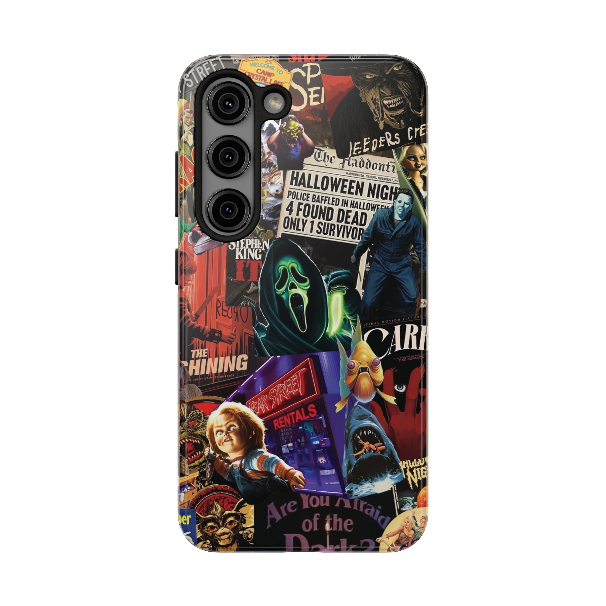 Spooky Horror Movie Phone Case | Tough Phone Cases for Horror Lovers, Halloween Gifts, Unique Accessories, Movie Night Essentials, [...]