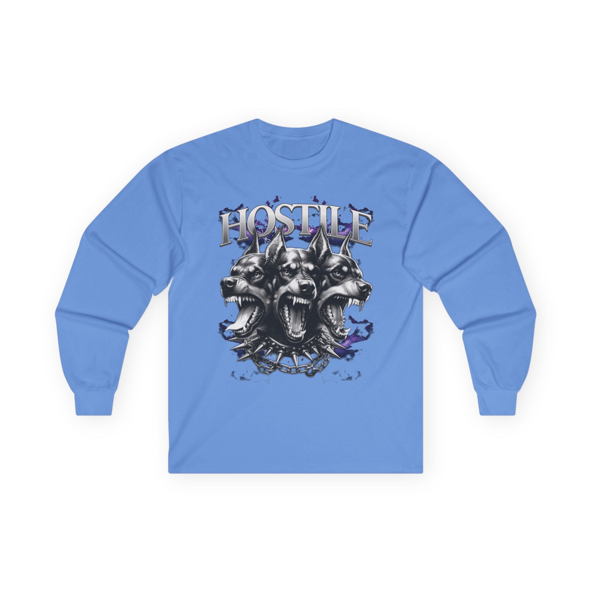 Hostile Graphic Long Sleeve Tee, Unisex Long Sleeve T-Shirt, Edgy Streetwear Top, Casual Everyday Wear, Gift for Music Lovers