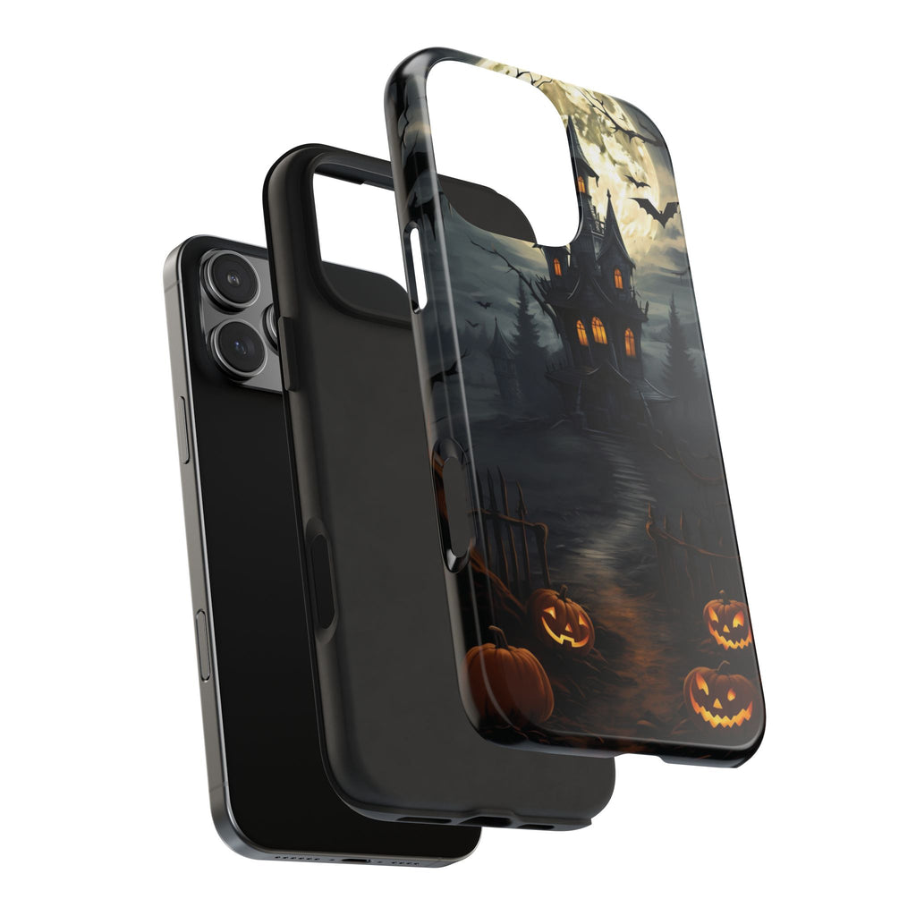 Halloween Haunted House Phone Cases, Tough Cases for Spooky Vibes, Gifts for Halloween Lovers, Ghostly Decor, Fall Accessories