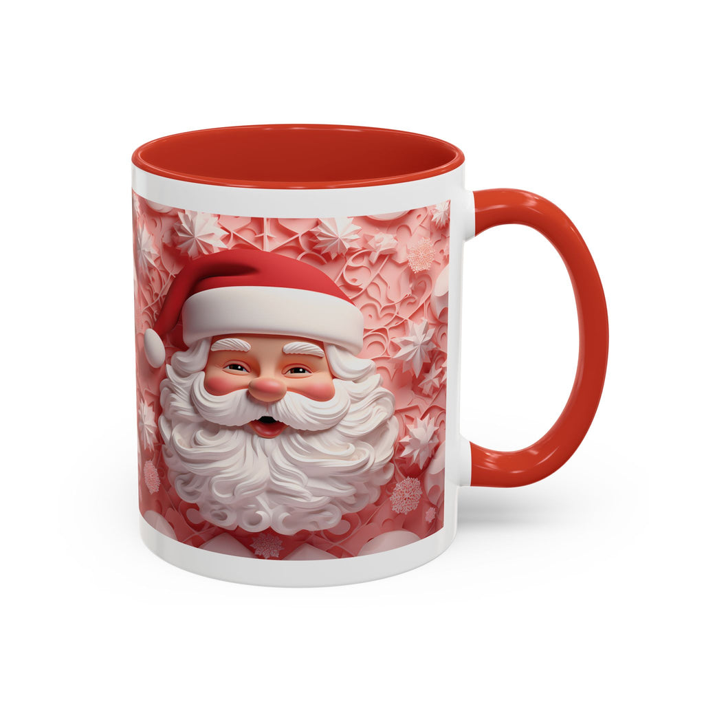 Festive Santa Coffee Mug, Christmas Mug, Holiday Gift, Winter Decoration, Cute Santa Artwork, Hot Cocoa Cup