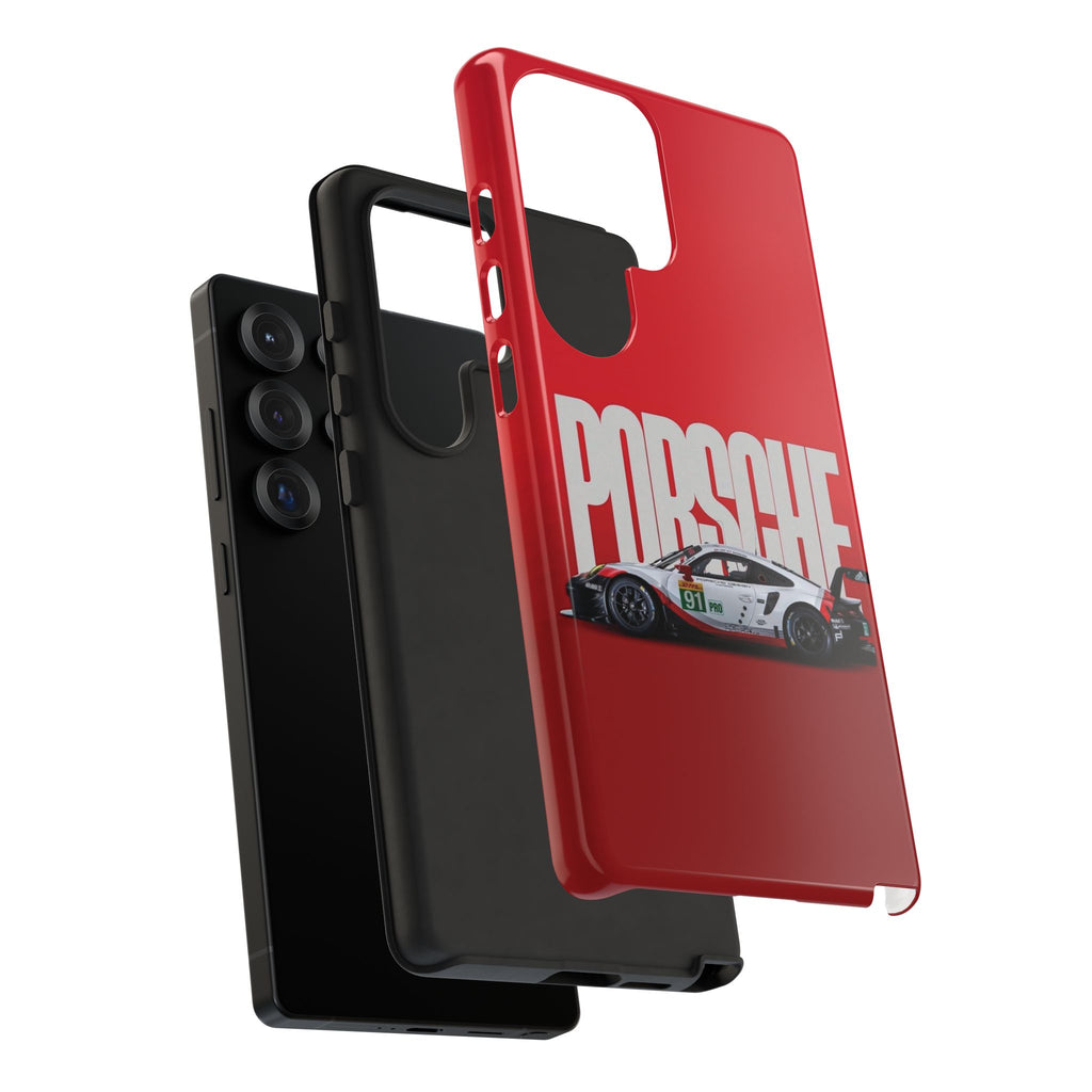 Porsche Racing Phone Case — Red Performance Car Protective Cover