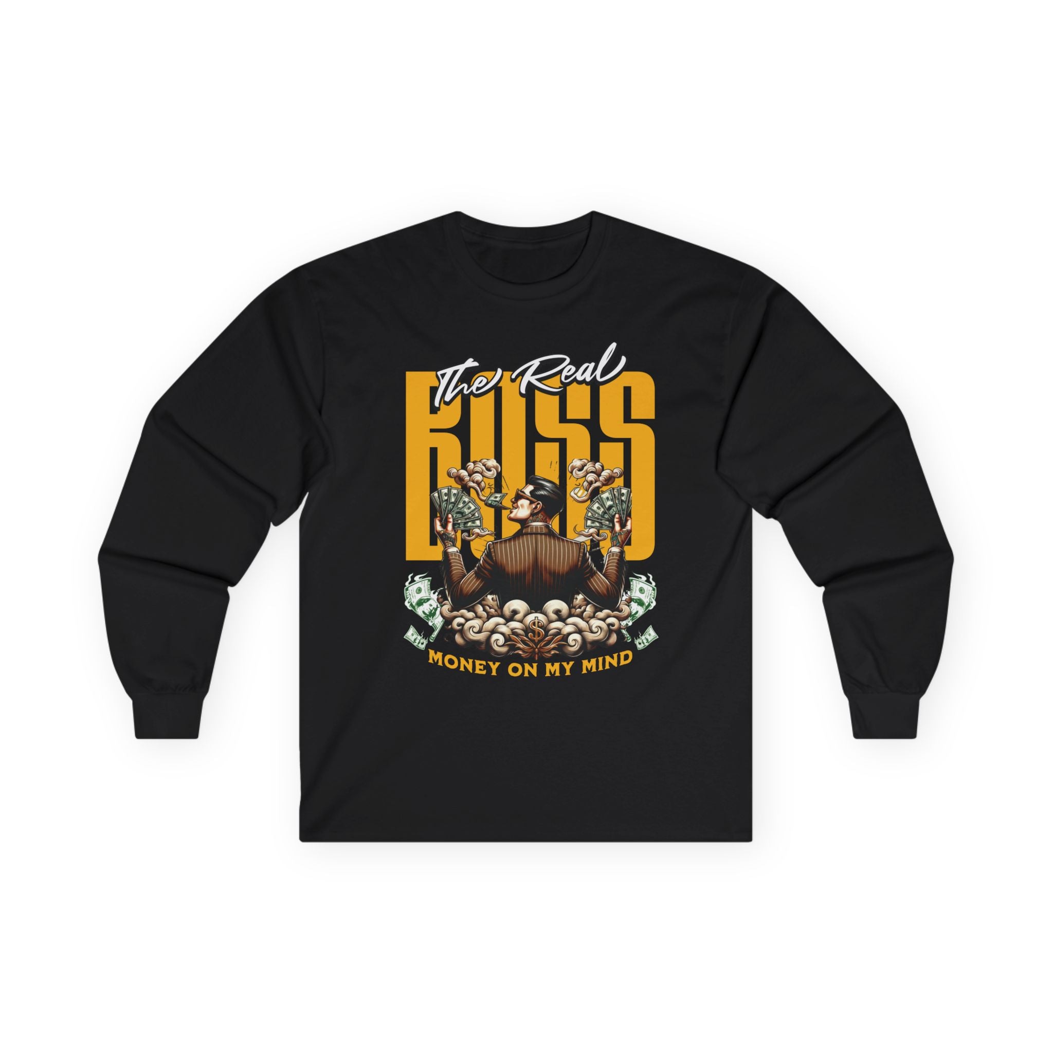 The Real Boss Long Sleeve Tee - Money On My Mind | Trendy Unisex Shirt, Gift for Entrepreneurs, Streetwear Fashion, Casual Outfit, [...]