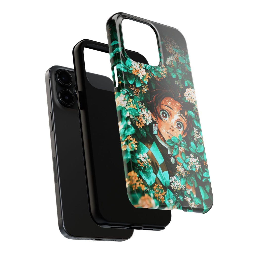 Floral Fantasy Tough Phone Cases | Trendy Phone Cover | Unique Gift for Nature Lovers | Durable Protection | Anime-Inspired Design