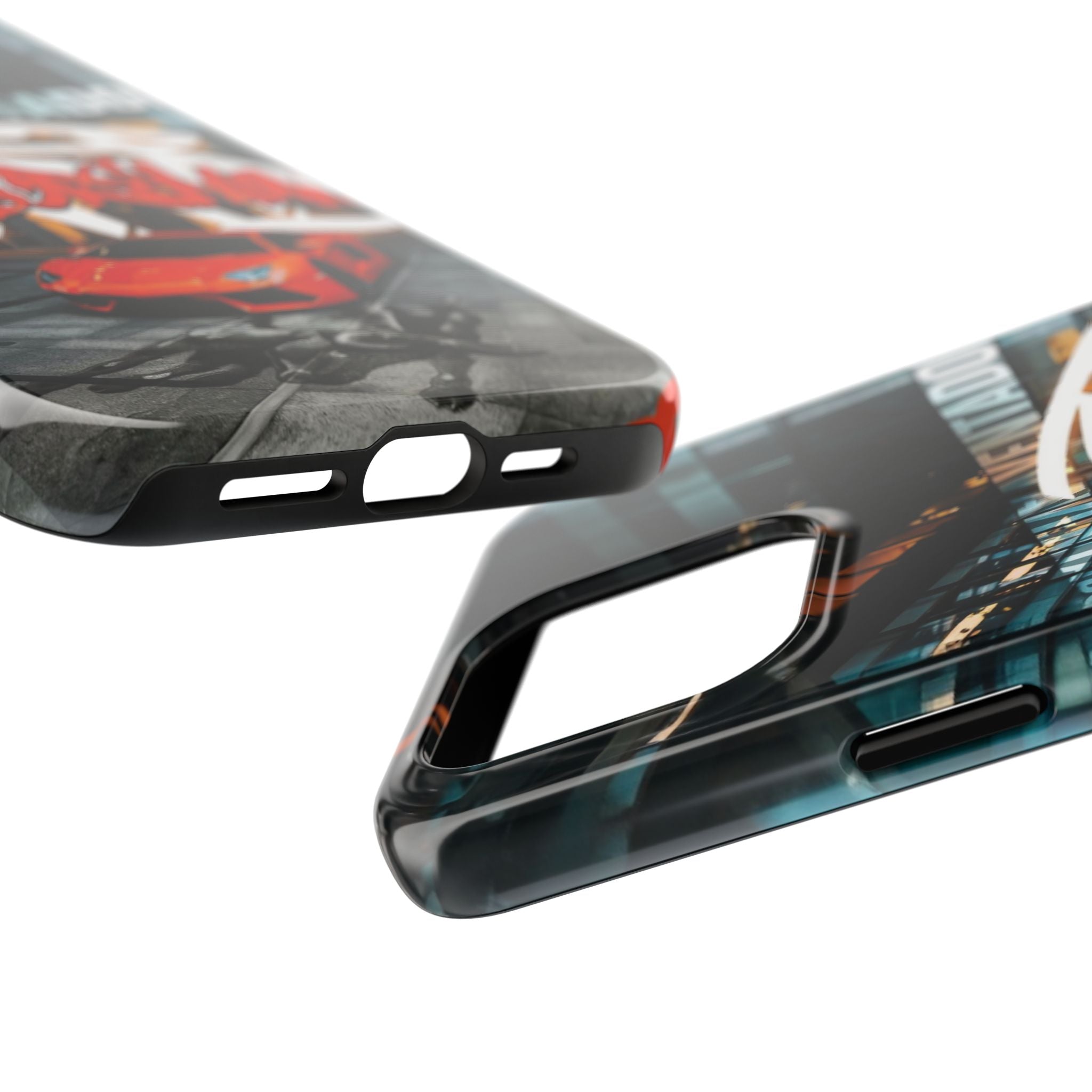 Urban Graffiti Tough Phone Case - Red Lamborghini Design