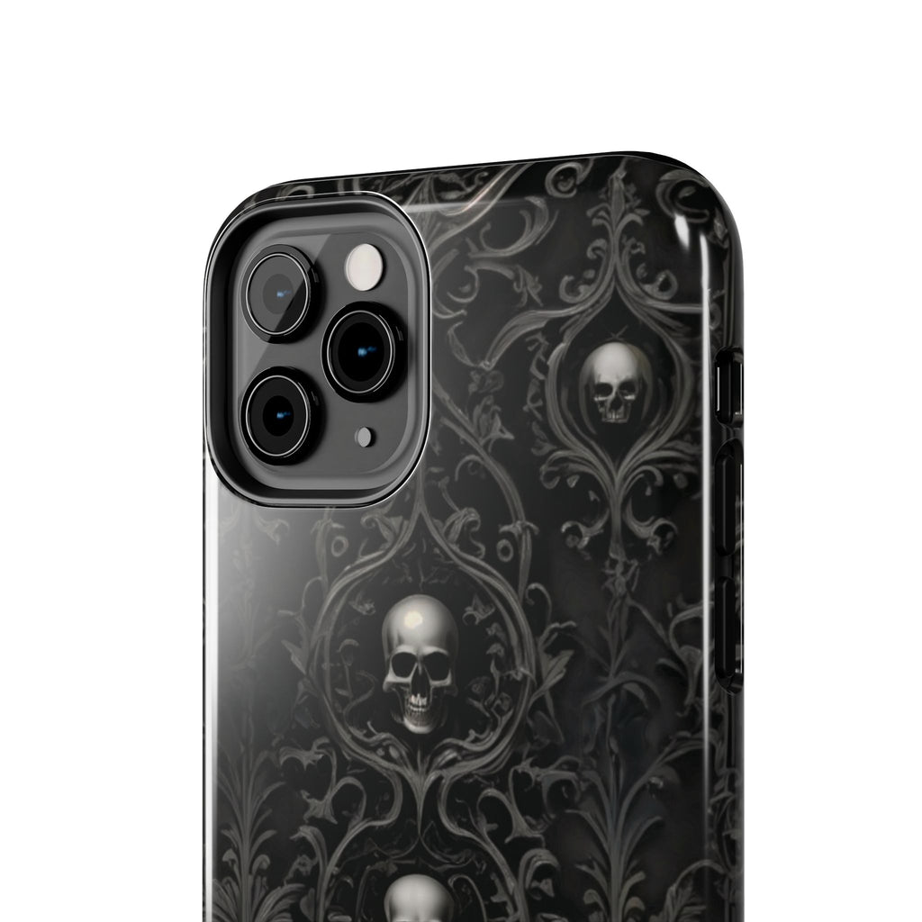 Gothic Skull Phone Cases - Tough Protection, Unique Gift for Halloween, Dark Aesthetic Accessory for Men and Women, Trendy Phone Cover