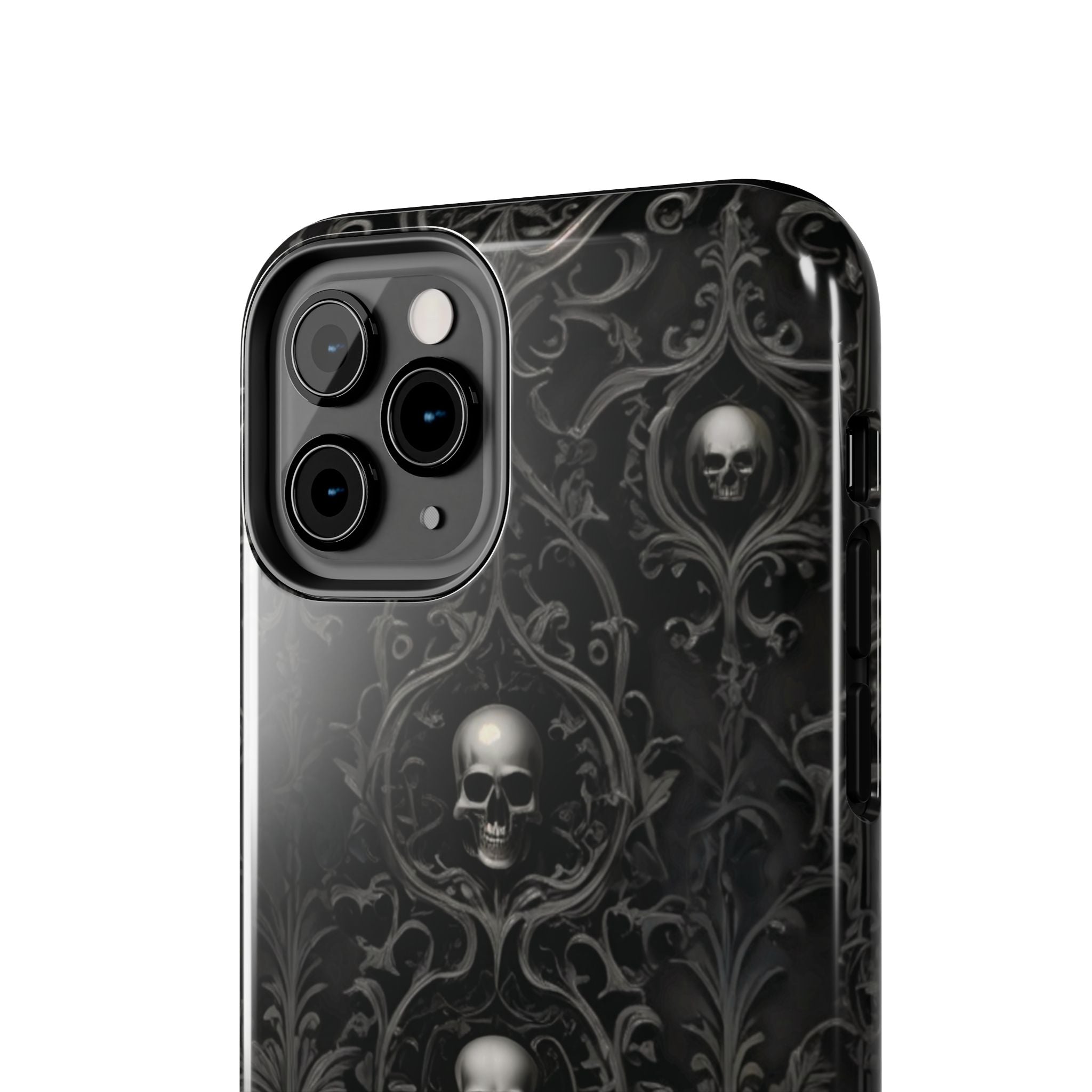 Gothic Skull Phone Cases - Tough Protection, Unique Gift for Halloween, Dark Aesthetic Accessory for Men and Women, Trendy Phone Cover