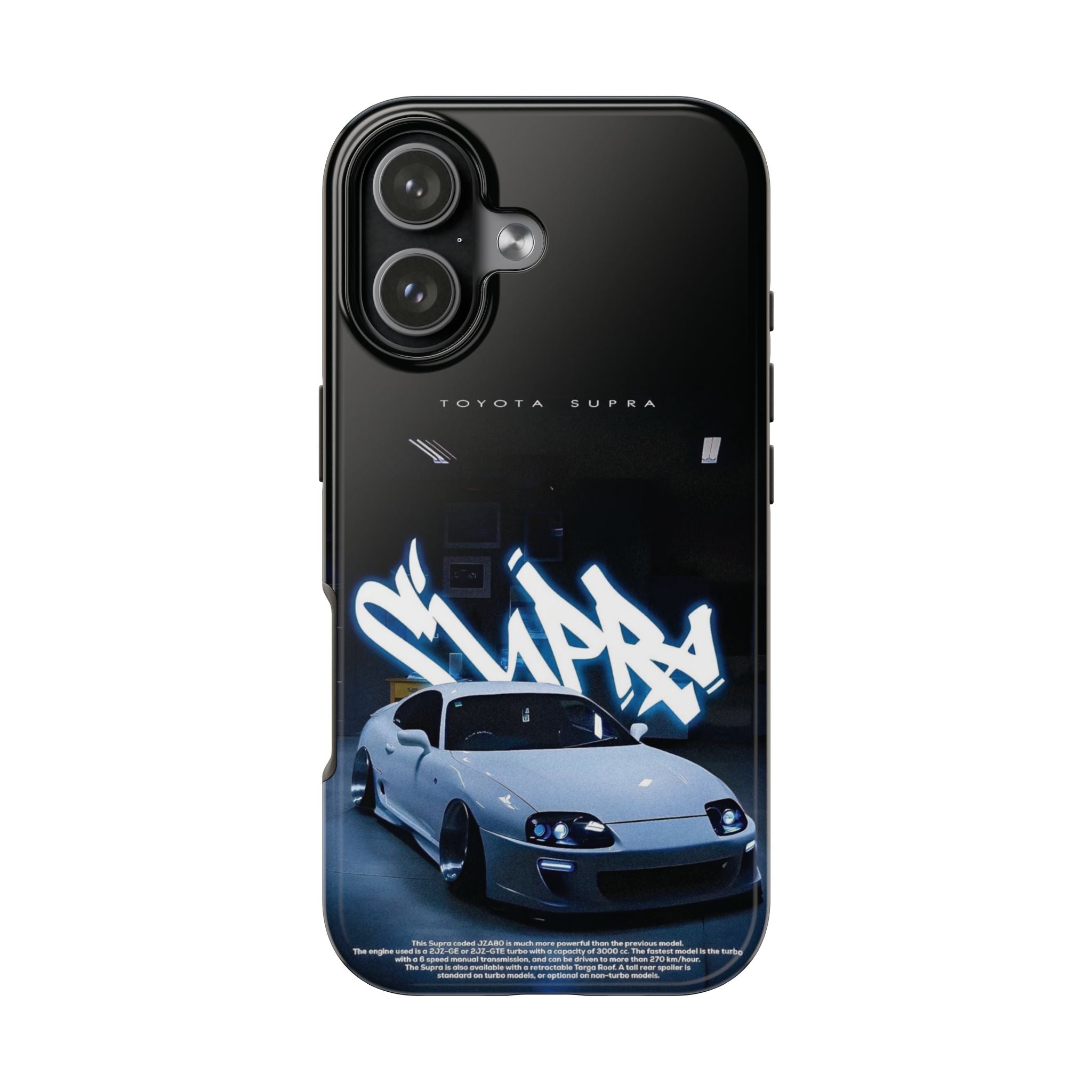 Toyota Supra Graffiti Phone Case - Tough & Stylish Protection for Car Enthusiasts