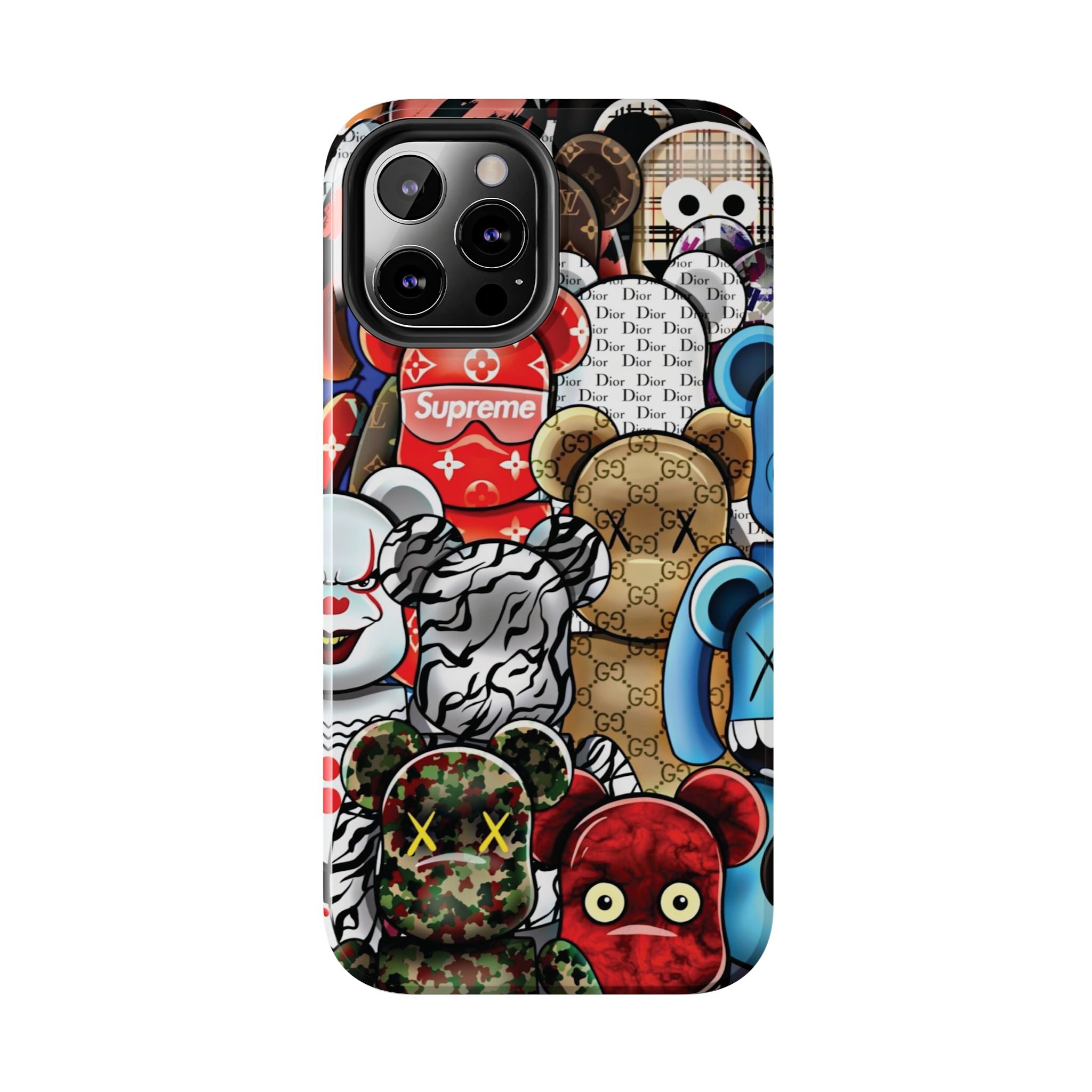 Trendy Bear Phone Case: Stylish Tough Protector for Streetwear Lovers, Gift for Teens, Unique Accessories for Holiday Celebrations