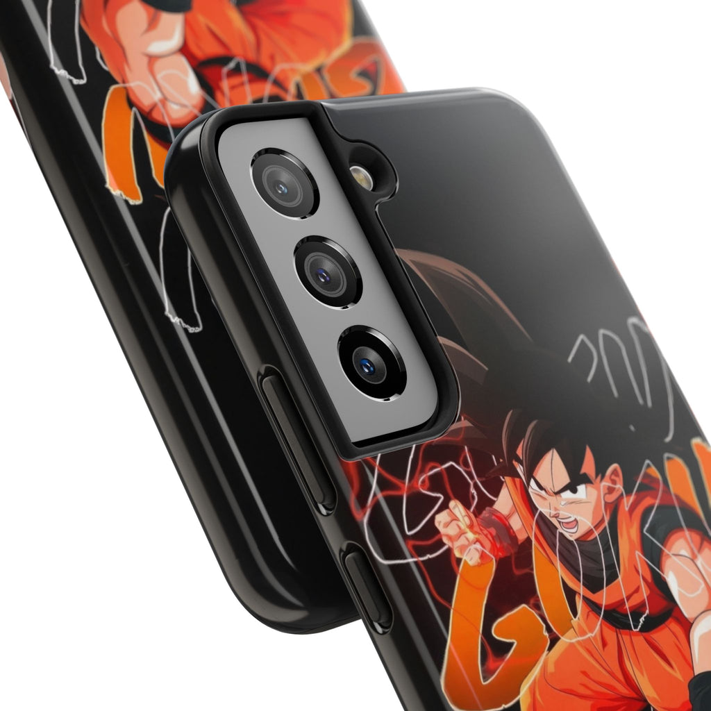 Anime Tough Phone Cases, Goku Strength Case, Durable Phone Cover, Gaming Phone Accessory, Cartoon Phone Case, Gift for Fans