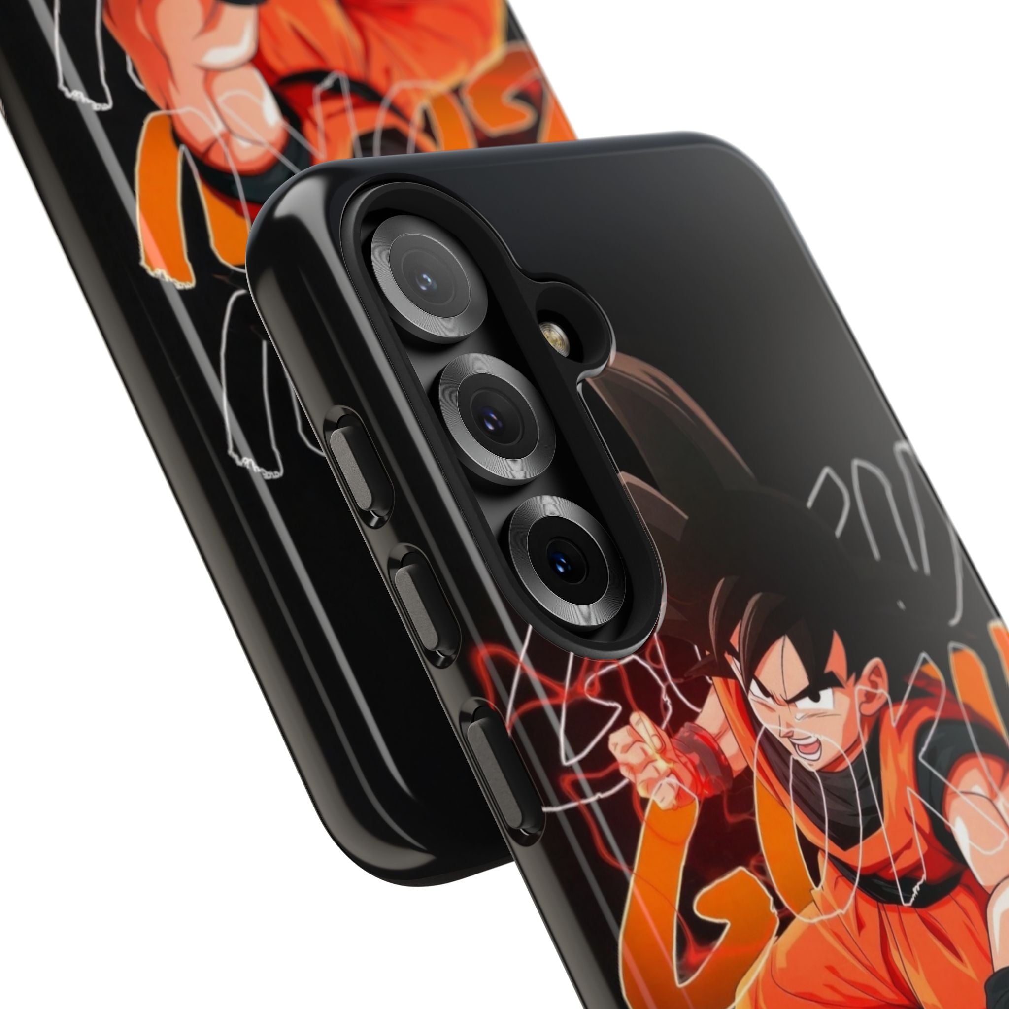 Anime Tough Phone Cases, Goku Strength Case, Durable Phone Cover, Gaming Phone Accessory, Cartoon Phone Case, Gift for Fans