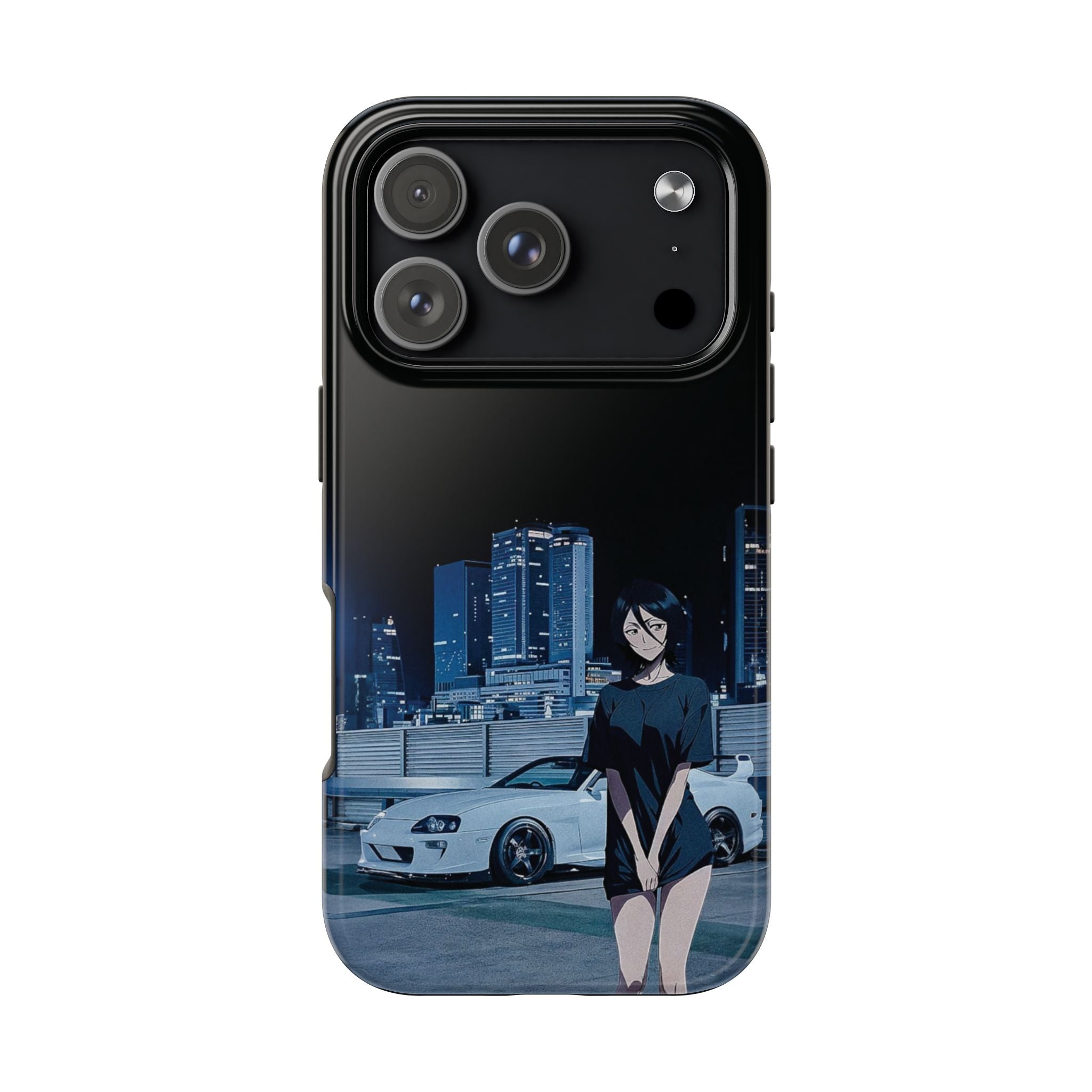 Anime-Inspired Tough Phone Case for Car Enthusiasts