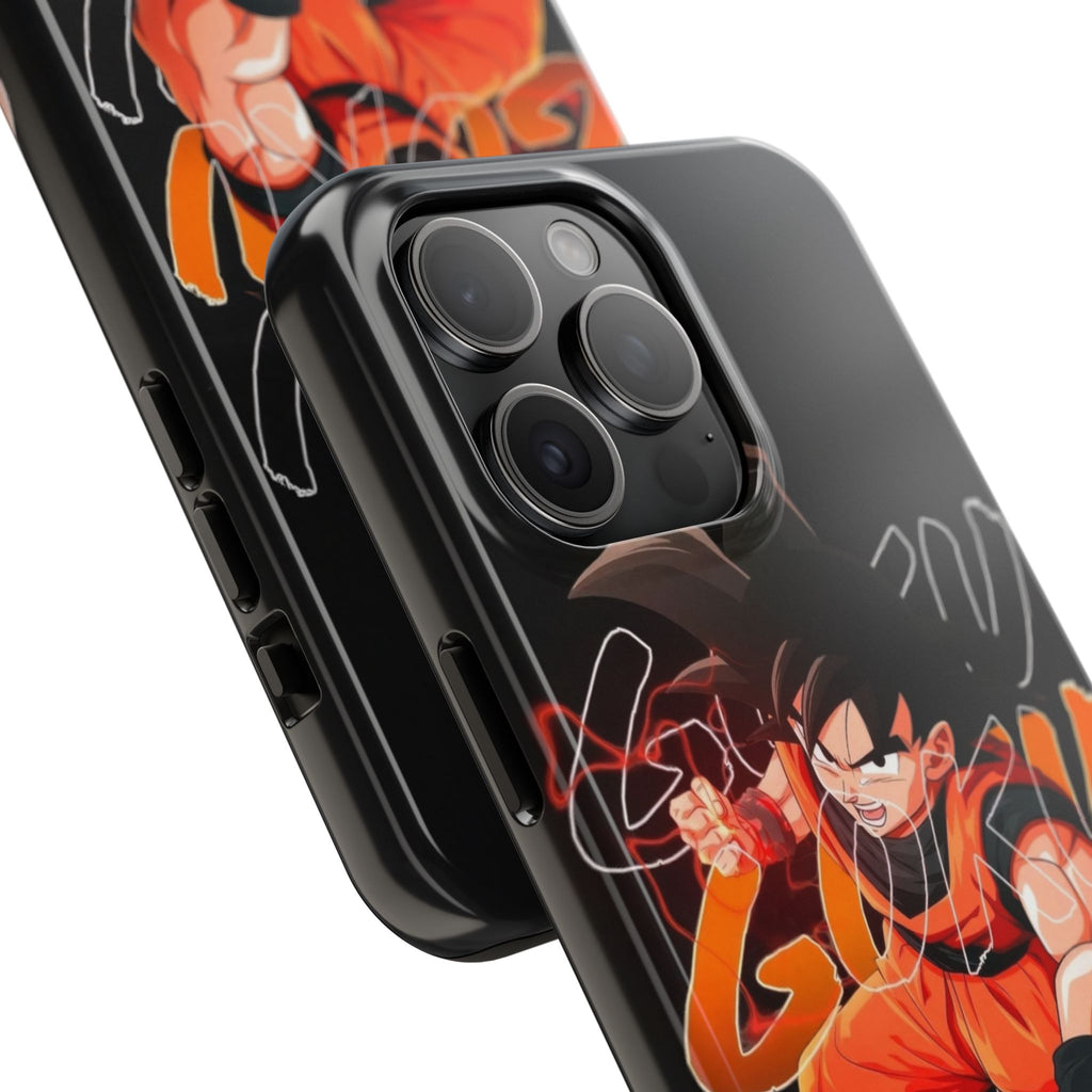 Anime Tough Phone Cases, Goku Strength Case, Durable Phone Cover, Gaming Phone Accessory, Cartoon Phone Case, Gift for Fans